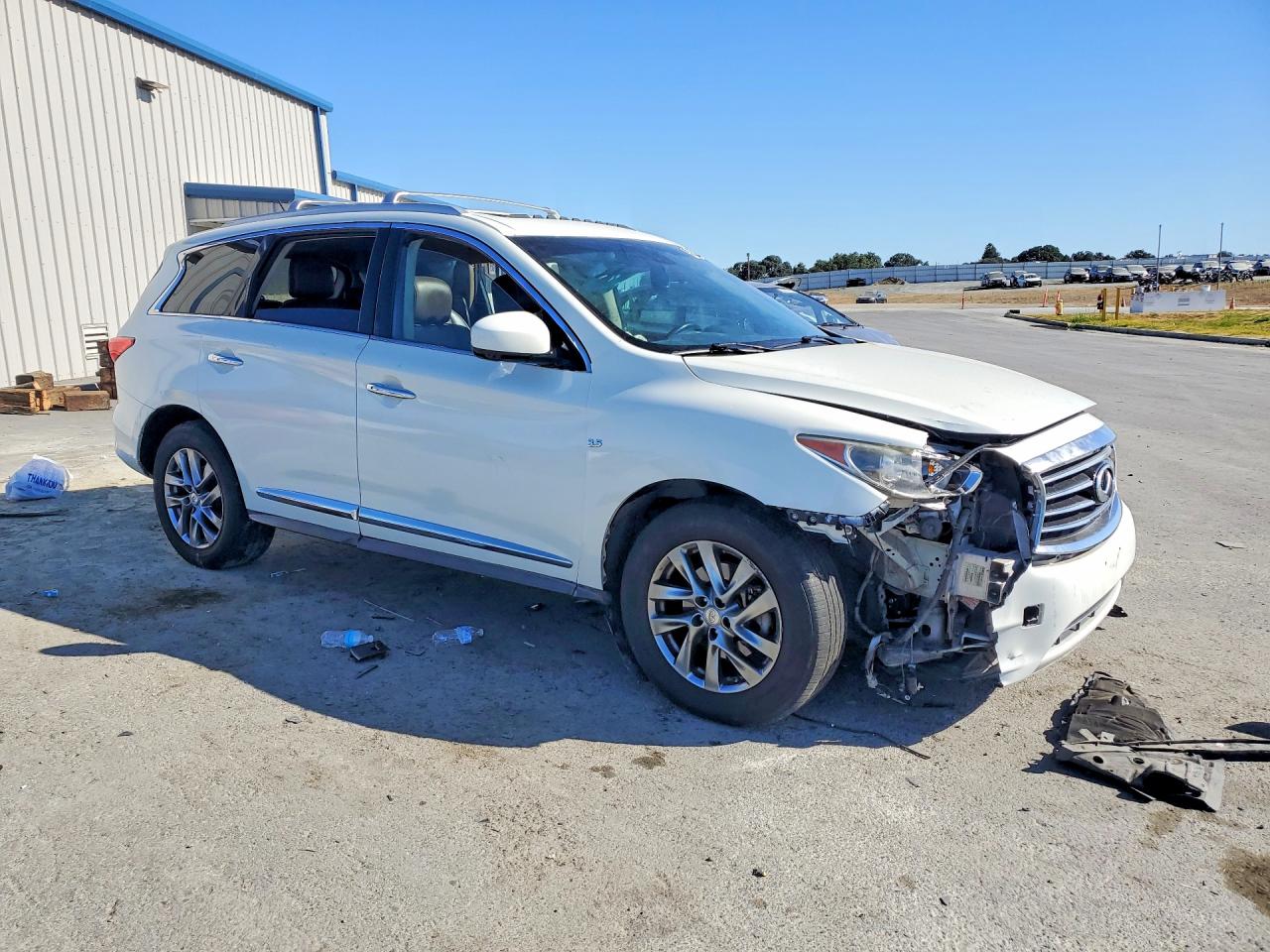 2015 Infiniti Qx60 Base White vin: 5N1AL0MMXFC520508