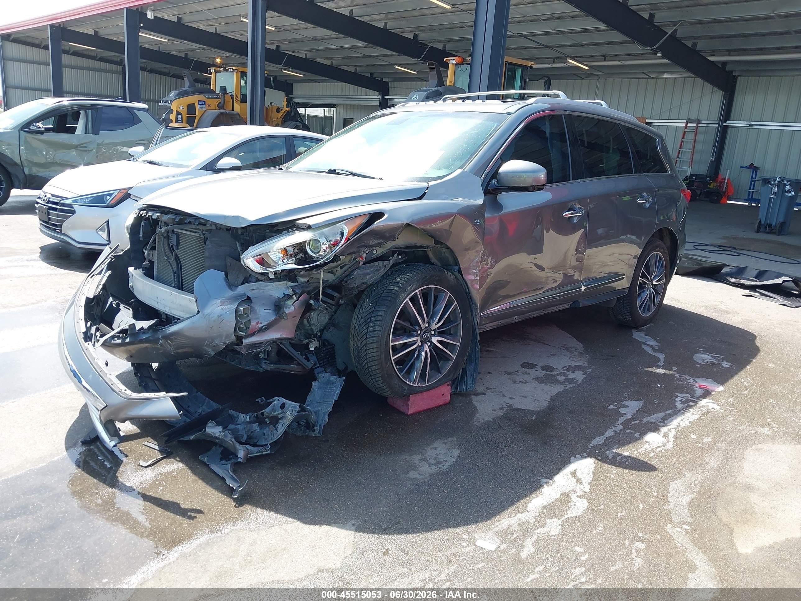 2015 Infiniti Qx60   Gray vin: 5N1AL0MMXFC527104