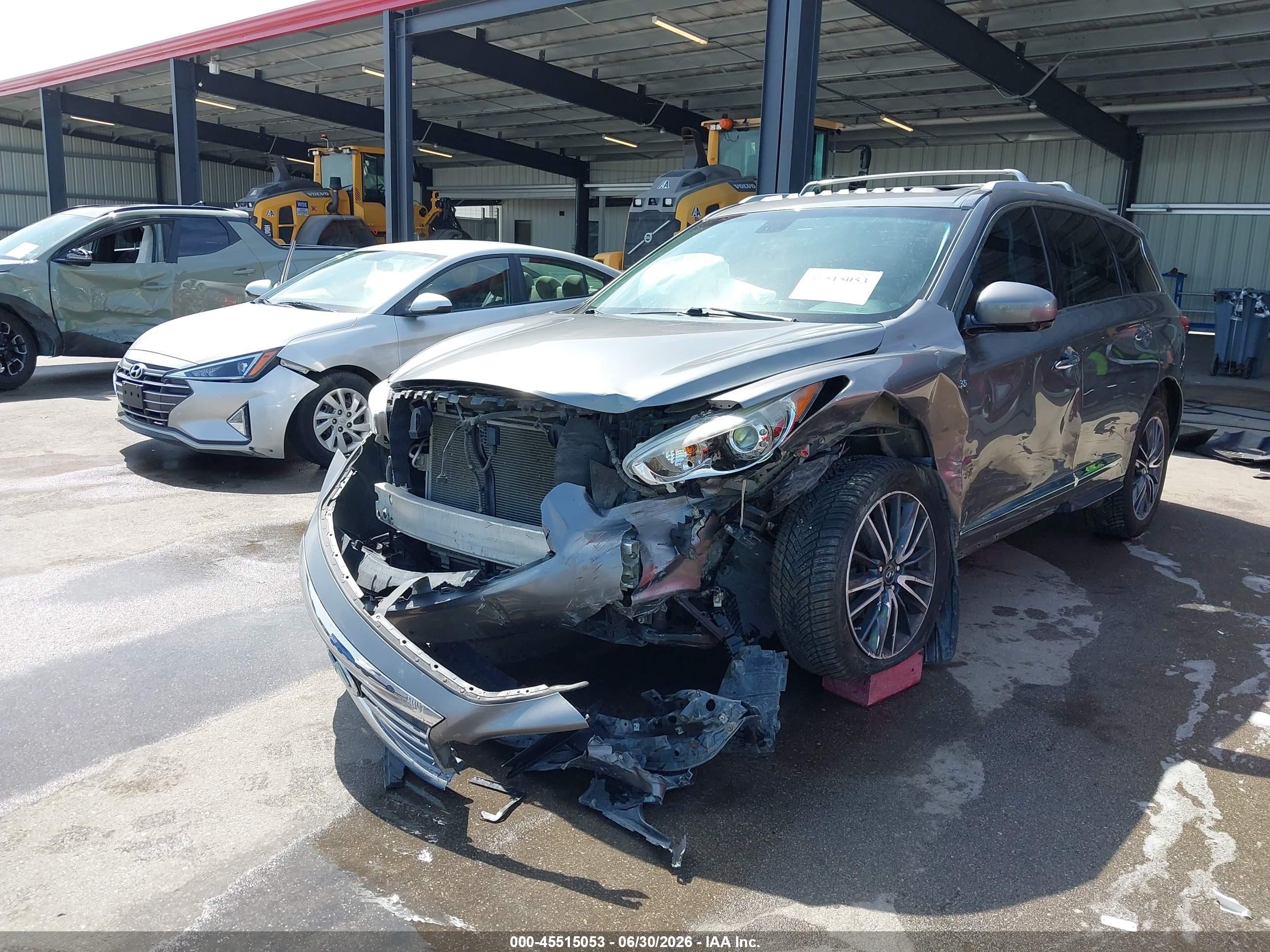 2015 Infiniti Qx60   Gray vin: 5N1AL0MMXFC527104