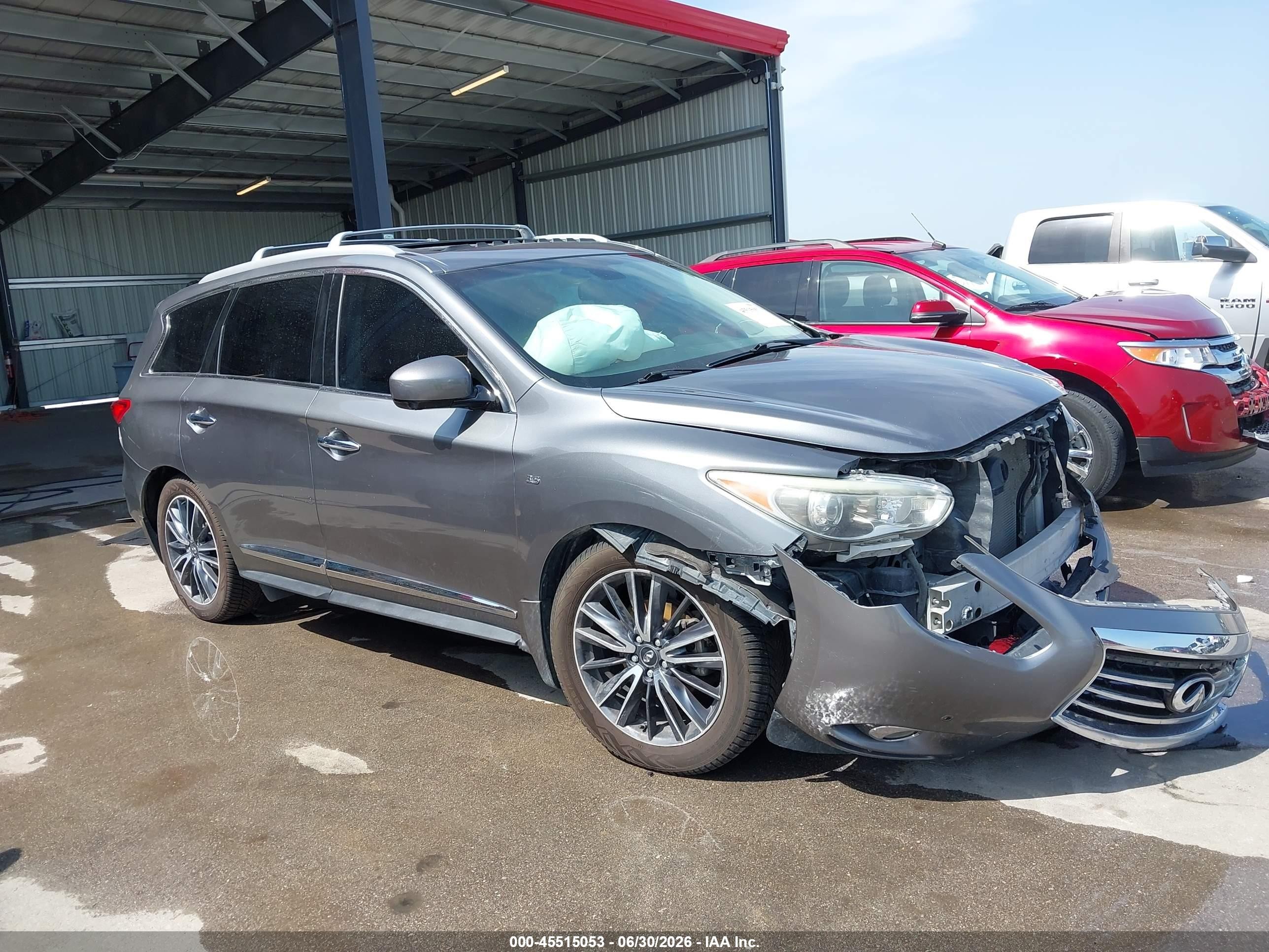 2015 Infiniti Qx60   Gray vin: 5N1AL0MMXFC527104