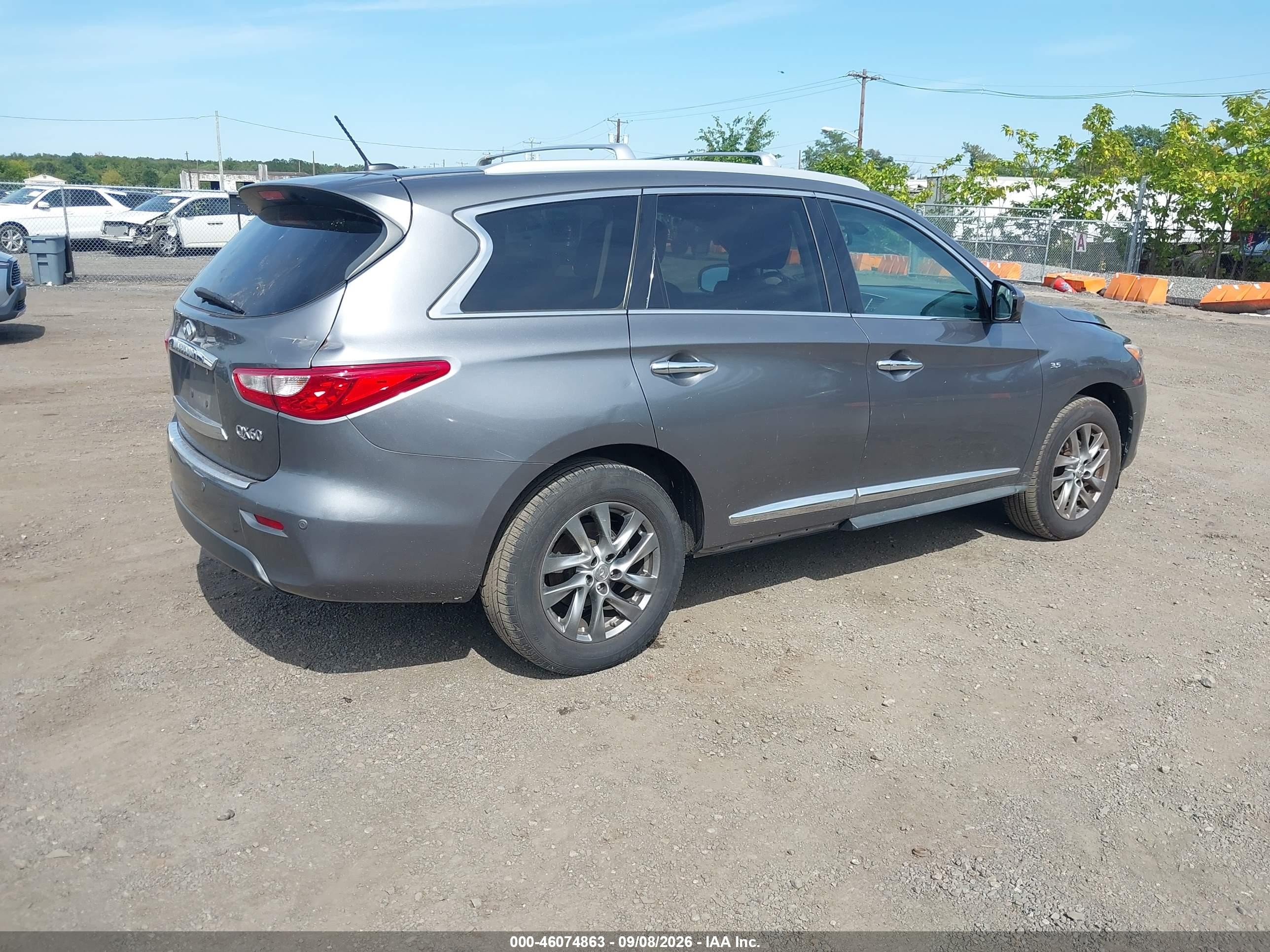 2015 Infiniti Qx60   Gray vin: 5N1AL0MMXFC533114