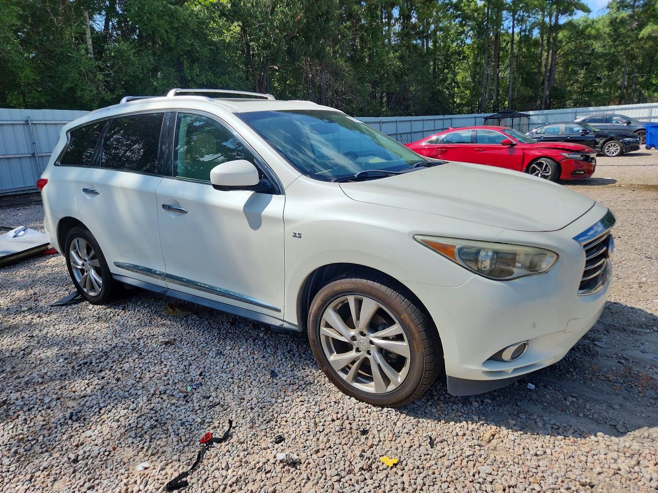 2015 Infiniti Qx60 Base White vin: 5N1AL0MMXFC537759