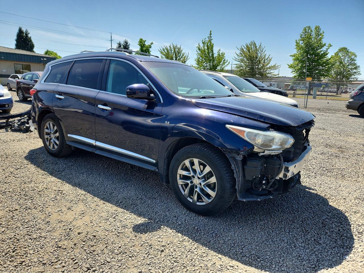 2015 Infiniti Qx60 Base Blue vin: 5N1AL0MMXFC545053