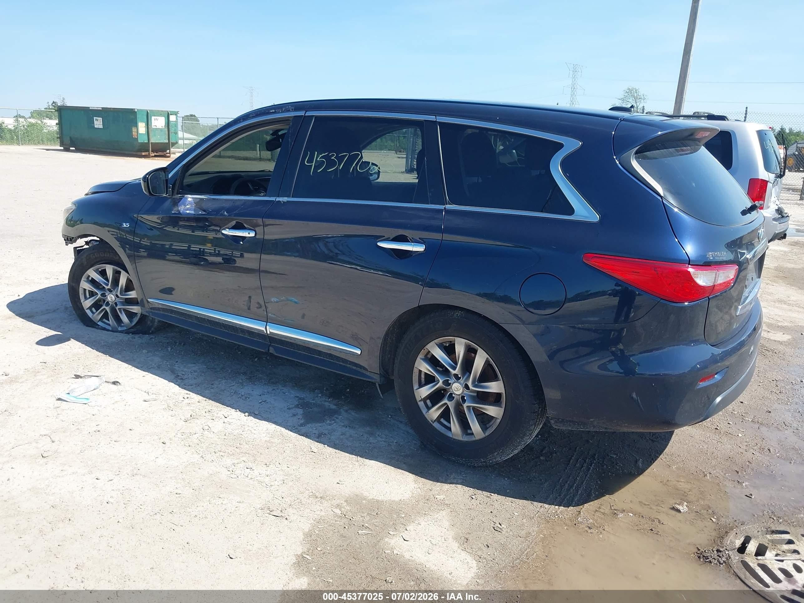 2015 Infiniti Qx60   Blue vin: 5N1AL0MMXFC548096
