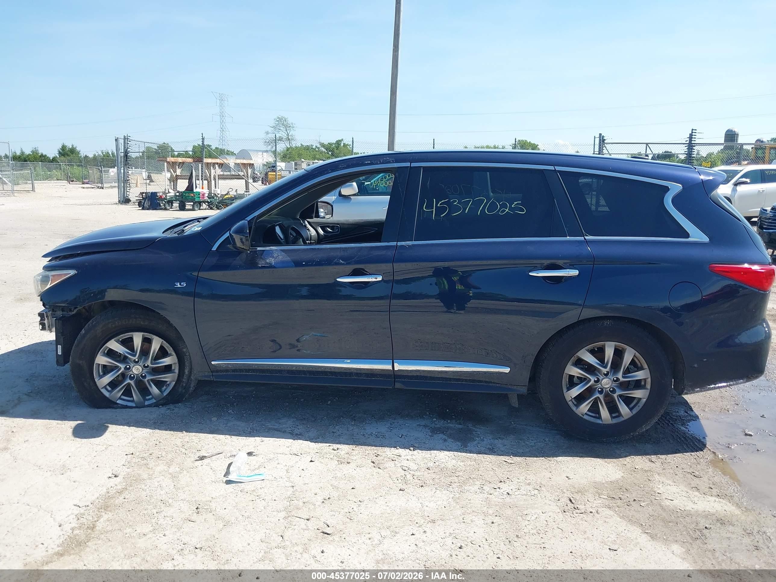 2015 Infiniti Qx60   Blue vin: 5N1AL0MMXFC548096