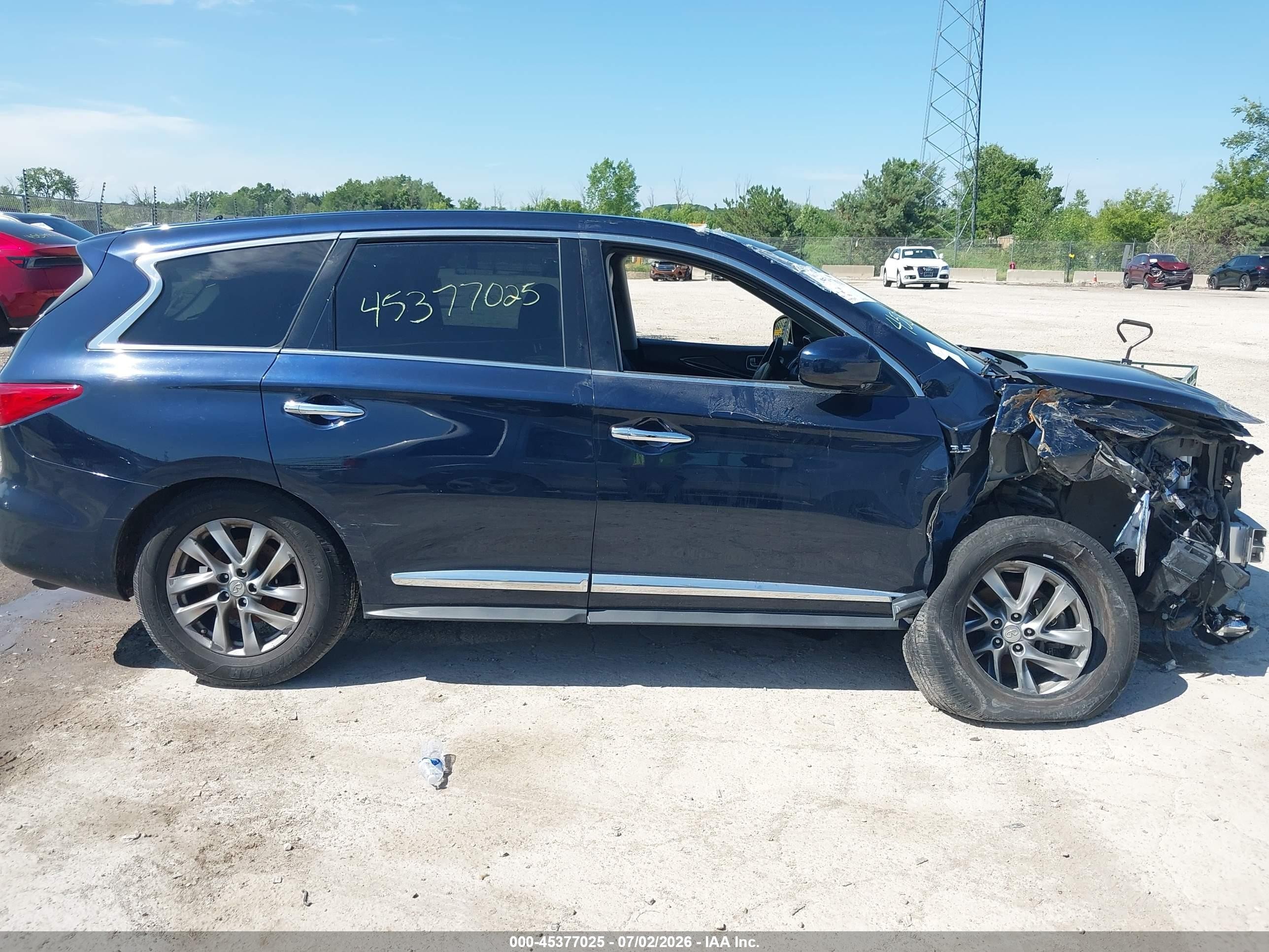 2015 Infiniti Qx60   Blue vin: 5N1AL0MMXFC548096