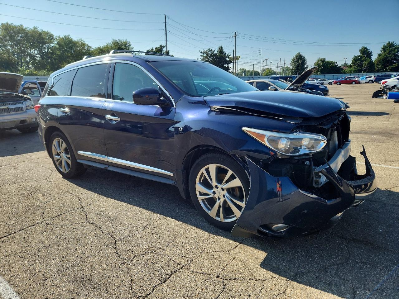2015 Infiniti Qx60 Base Blue vin: 5N1AL0MMXFC552231