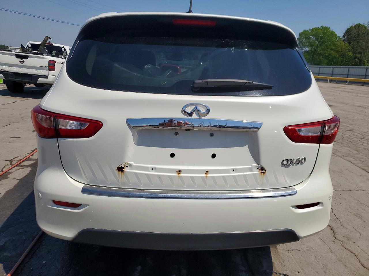 2015 Infiniti Qx60 Base White vin: 5N1AL0MMXFC553413