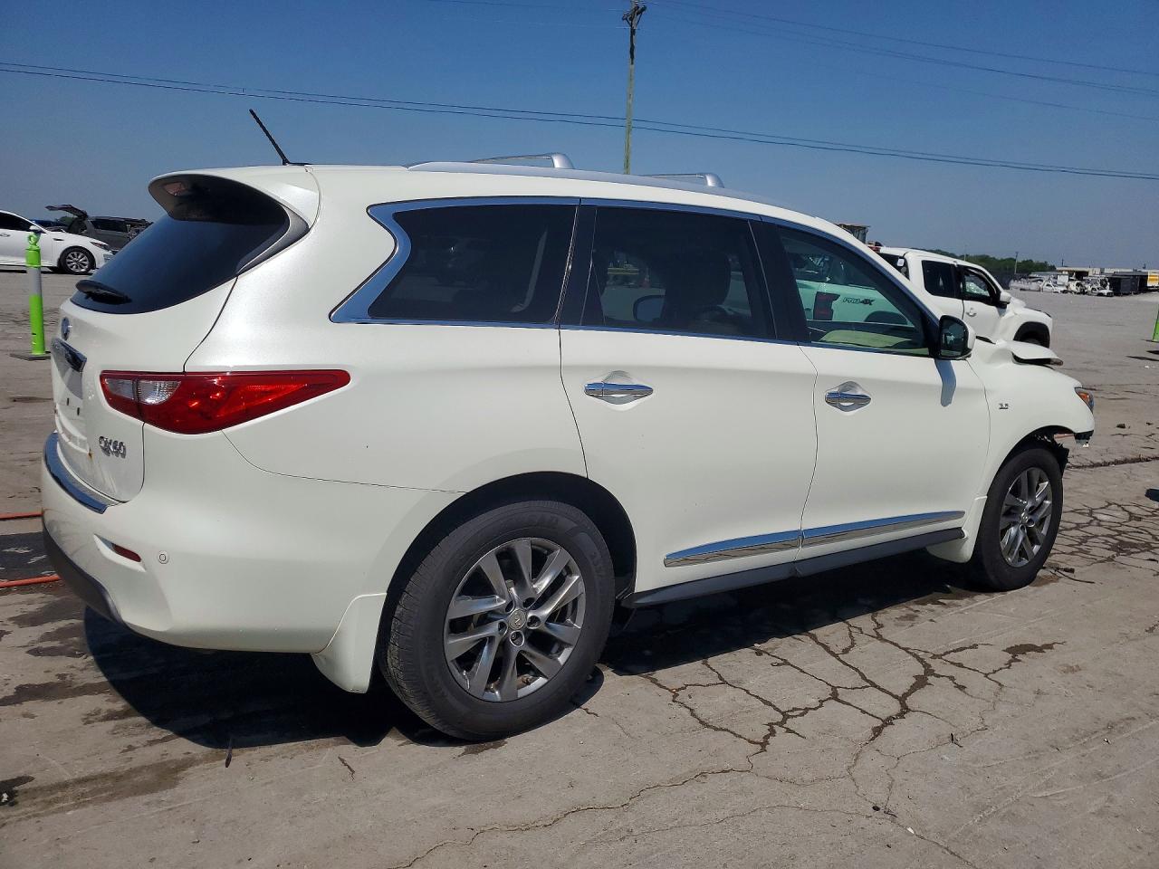 2015 Infiniti Qx60 Base White vin: 5N1AL0MMXFC553413