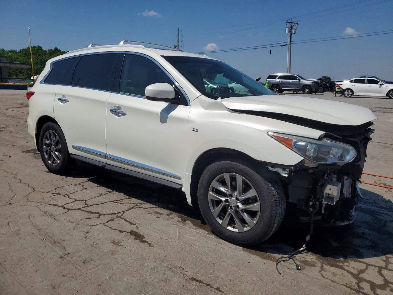 2015 Infiniti Qx60 Base White vin: 5N1AL0MMXFC553413