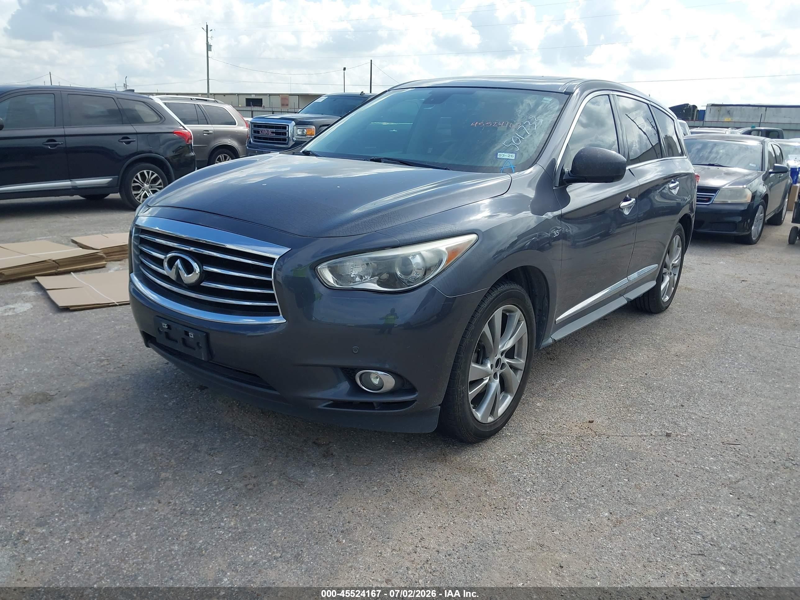2014 Infiniti Qx60 Gray vin: 5N1AL0MN0EC501733