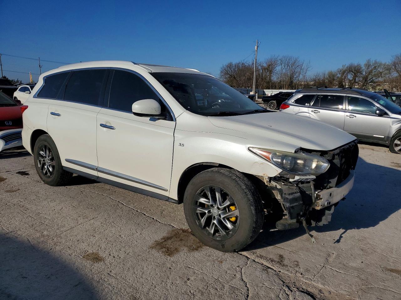 2015 Infiniti Qx60 Base White vin: 5N1AL0MN0FC523992