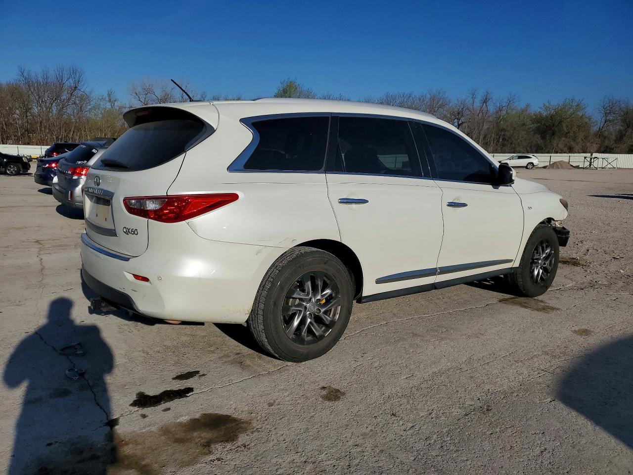 2015 Infiniti Qx60 Base White vin: 5N1AL0MN0FC523992