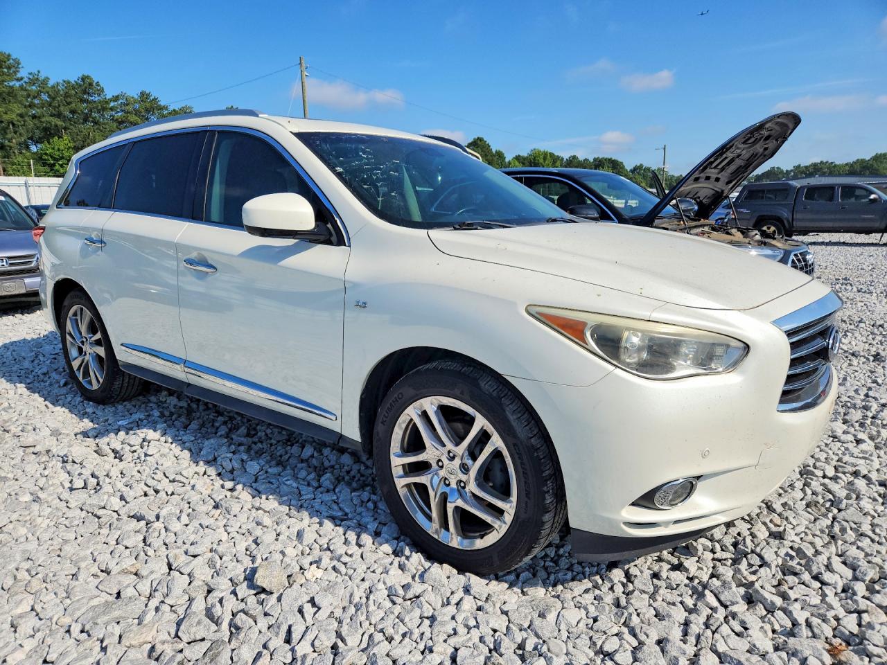 2015 Infiniti Qx60 Base White vin: 5N1AL0MN0FC524799