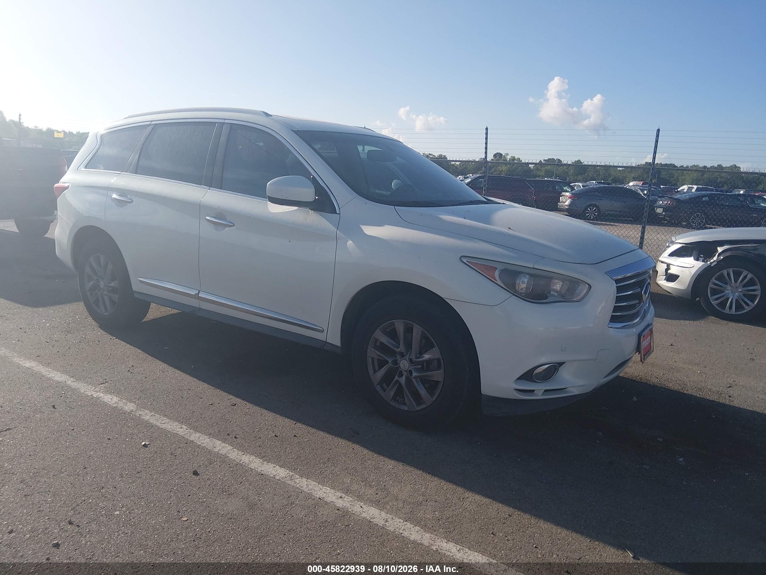 2013 Infiniti Jx35   White vin: 5N1AL0MN1DC301362