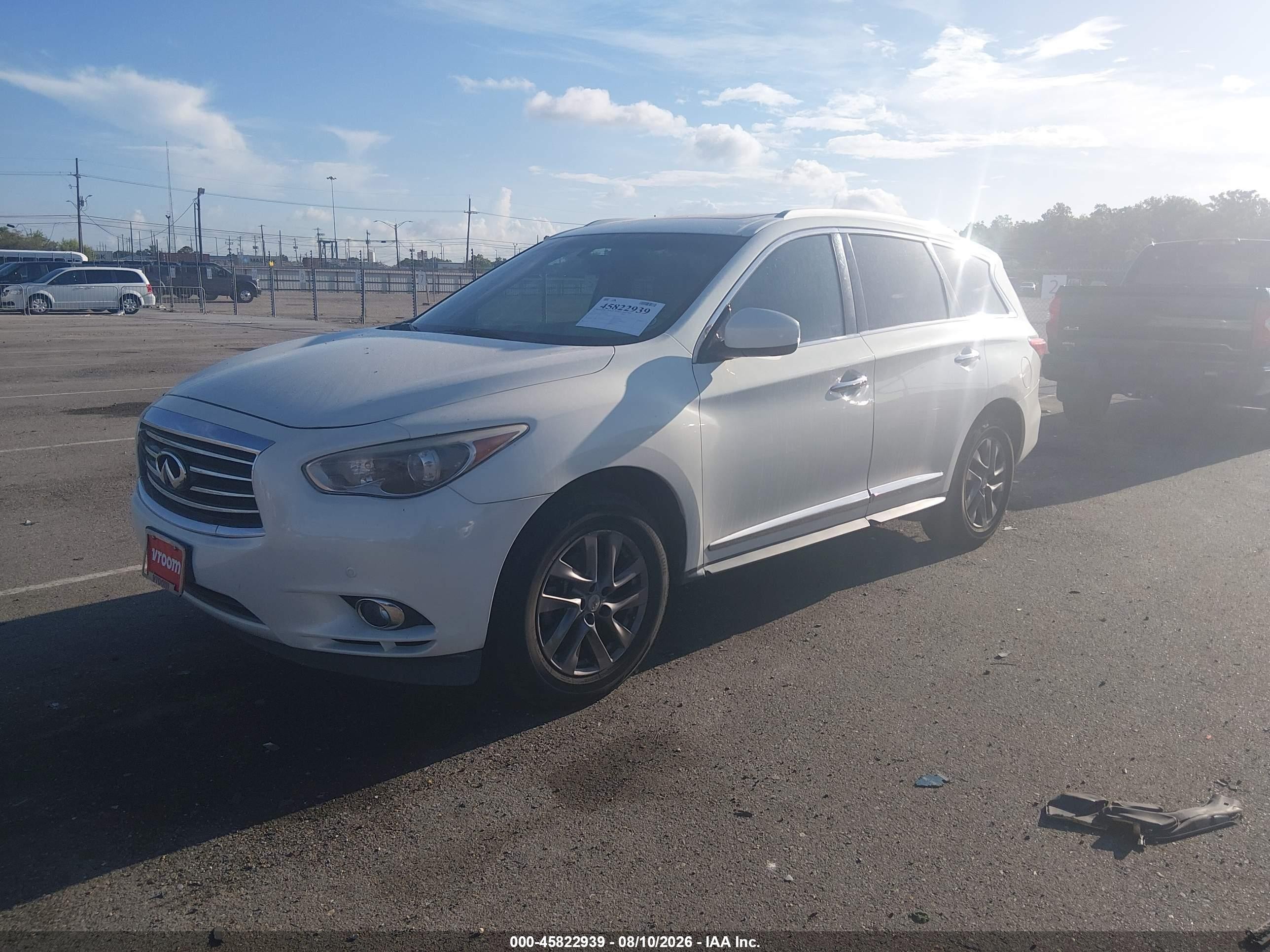 2013 Infiniti Jx35   White vin: 5N1AL0MN1DC301362