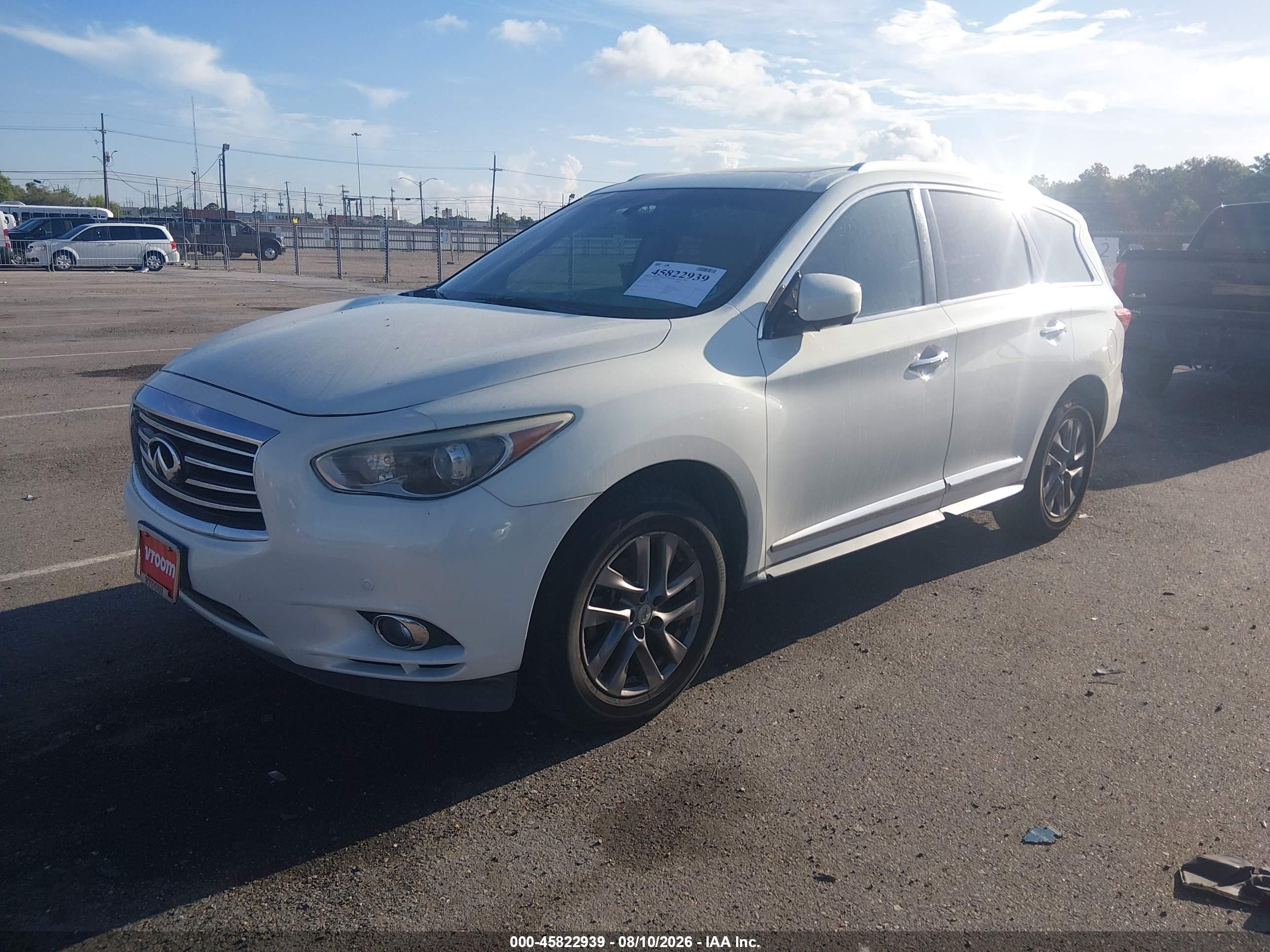 2013 Infiniti Jx35   White vin: 5N1AL0MN1DC301362