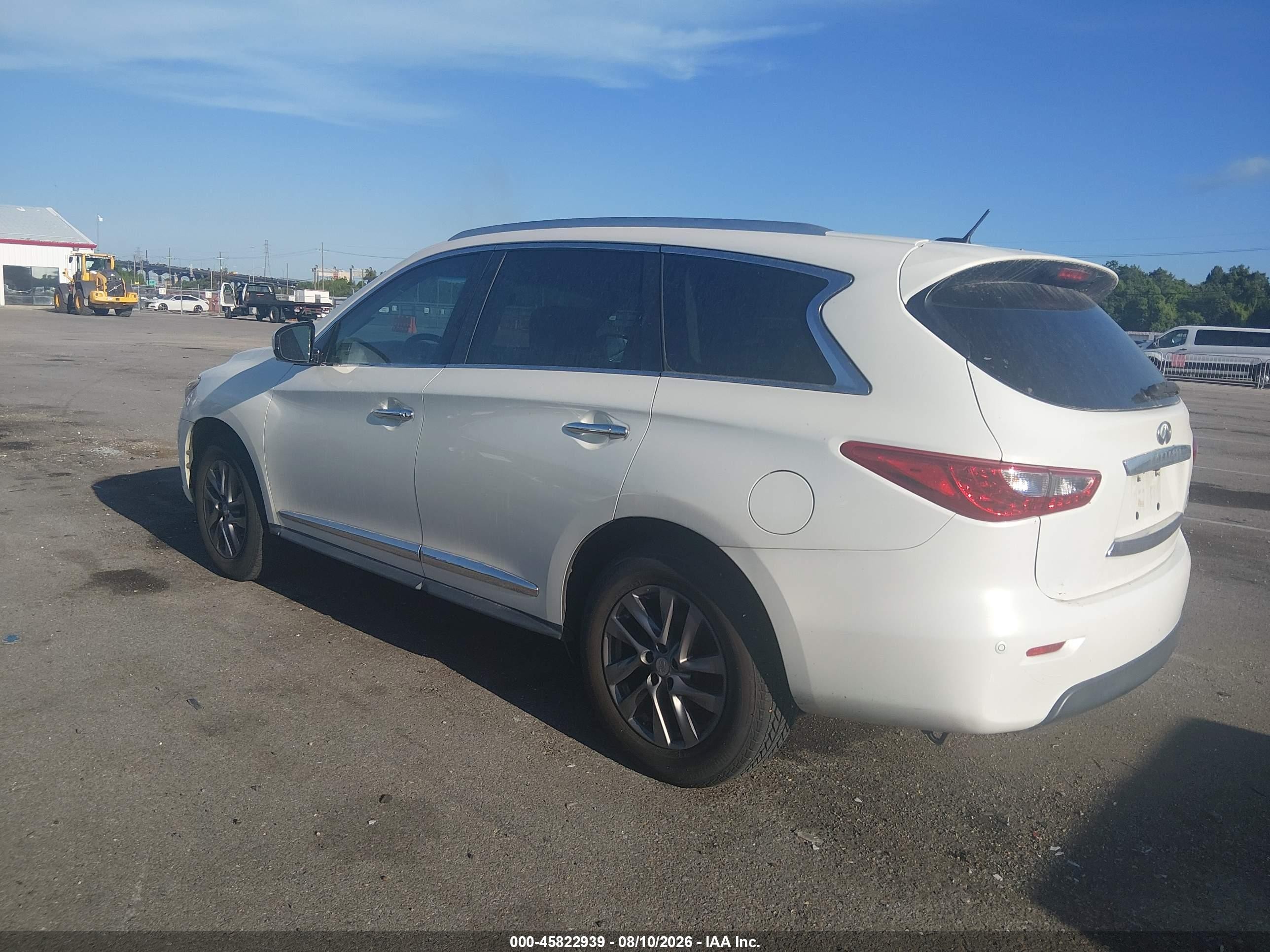 2013 Infiniti Jx35   White vin: 5N1AL0MN1DC301362