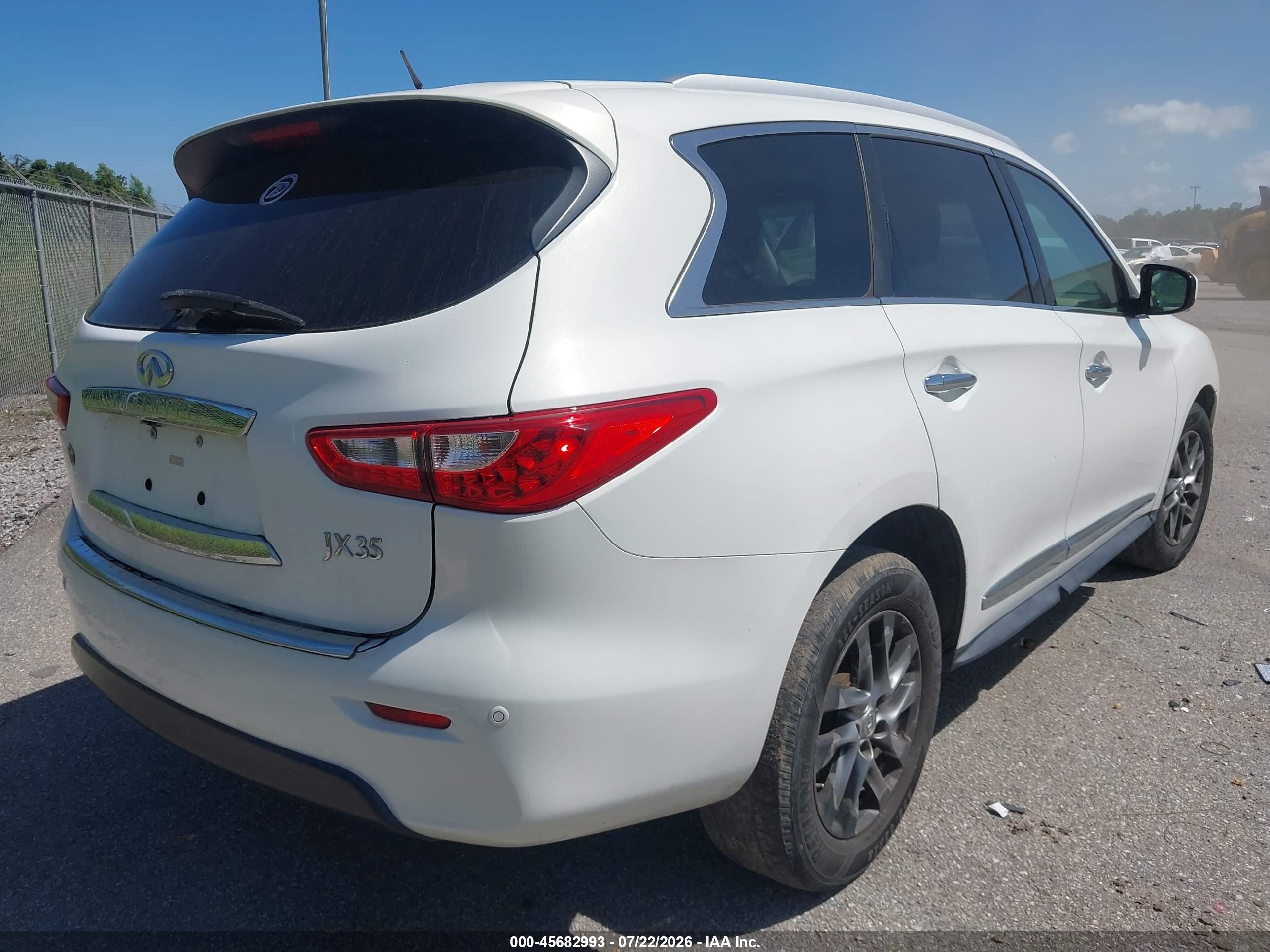 2013 Infiniti Jx35 White vin: 5N1AL0MN1DC352165