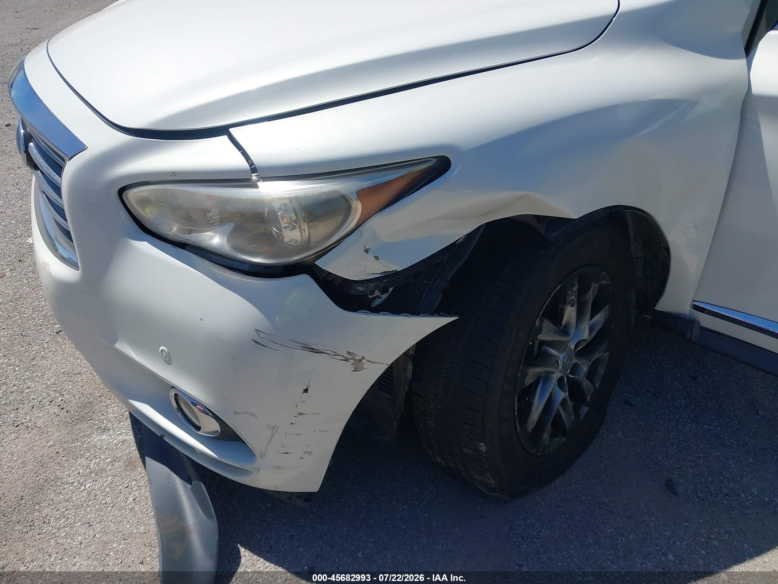 2013 Infiniti Jx35 White vin: 5N1AL0MN1DC352165