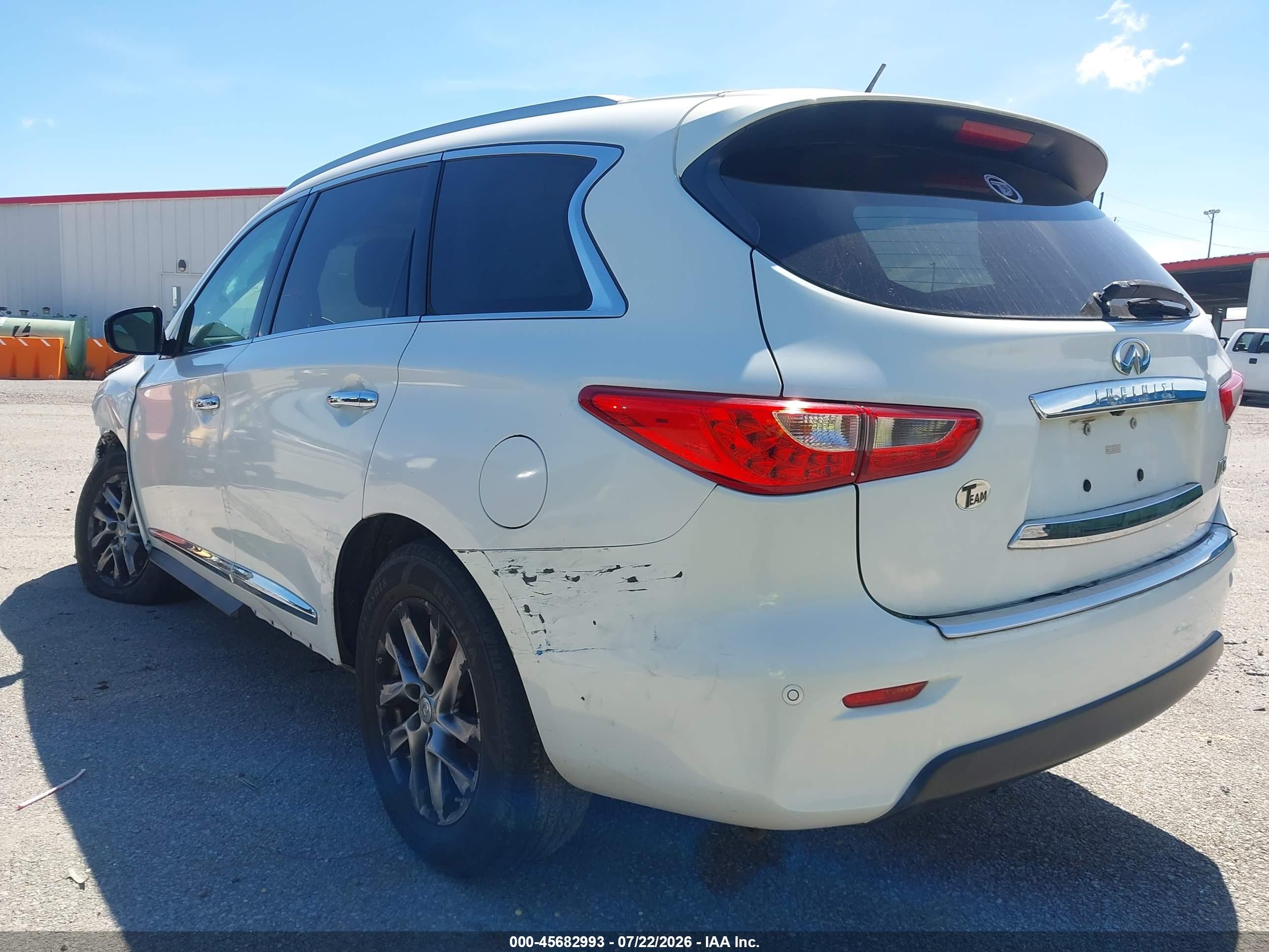 2013 Infiniti Jx35 White vin: 5N1AL0MN1DC352165