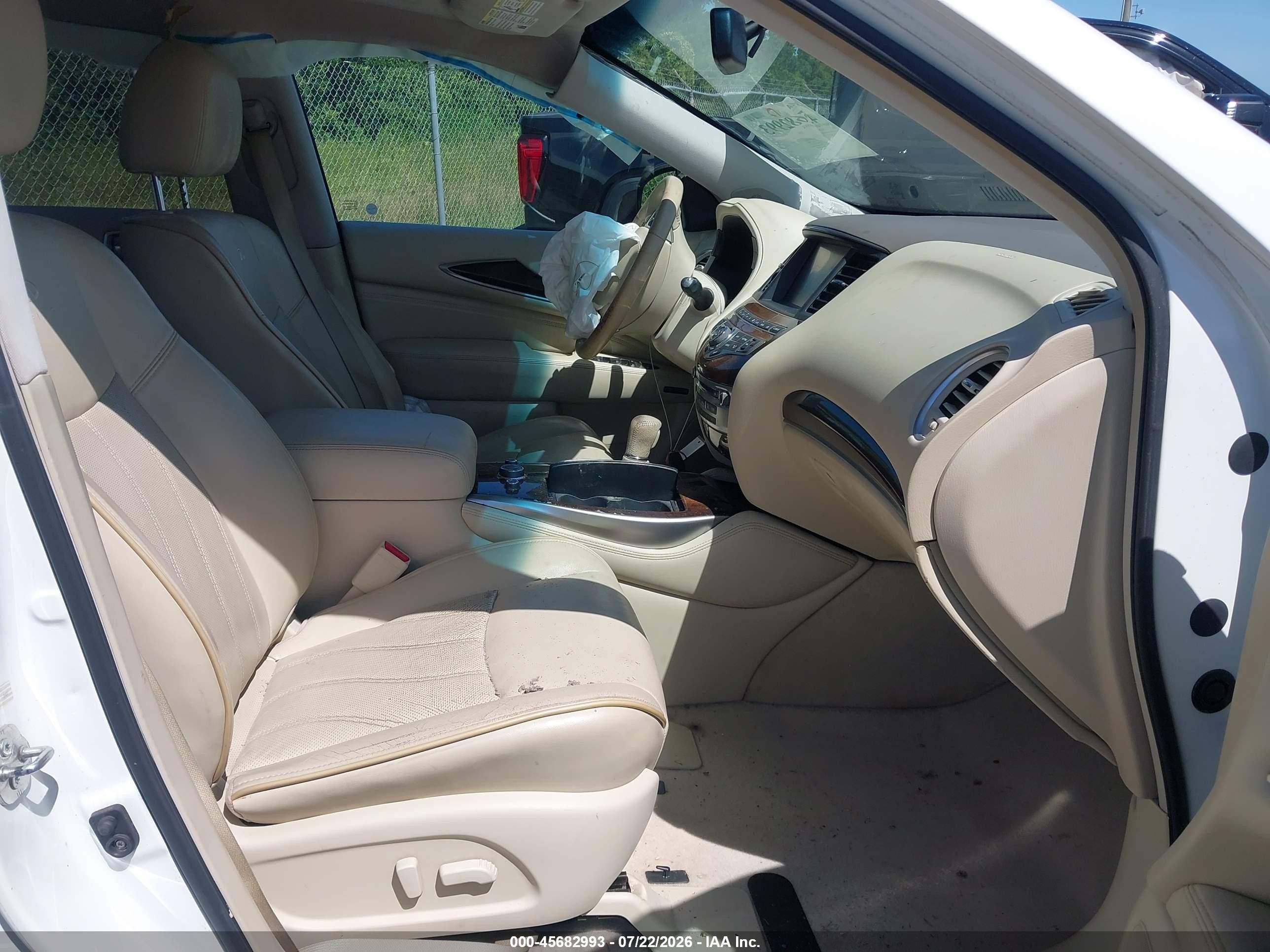2013 Infiniti Jx35 White vin: 5N1AL0MN1DC352165