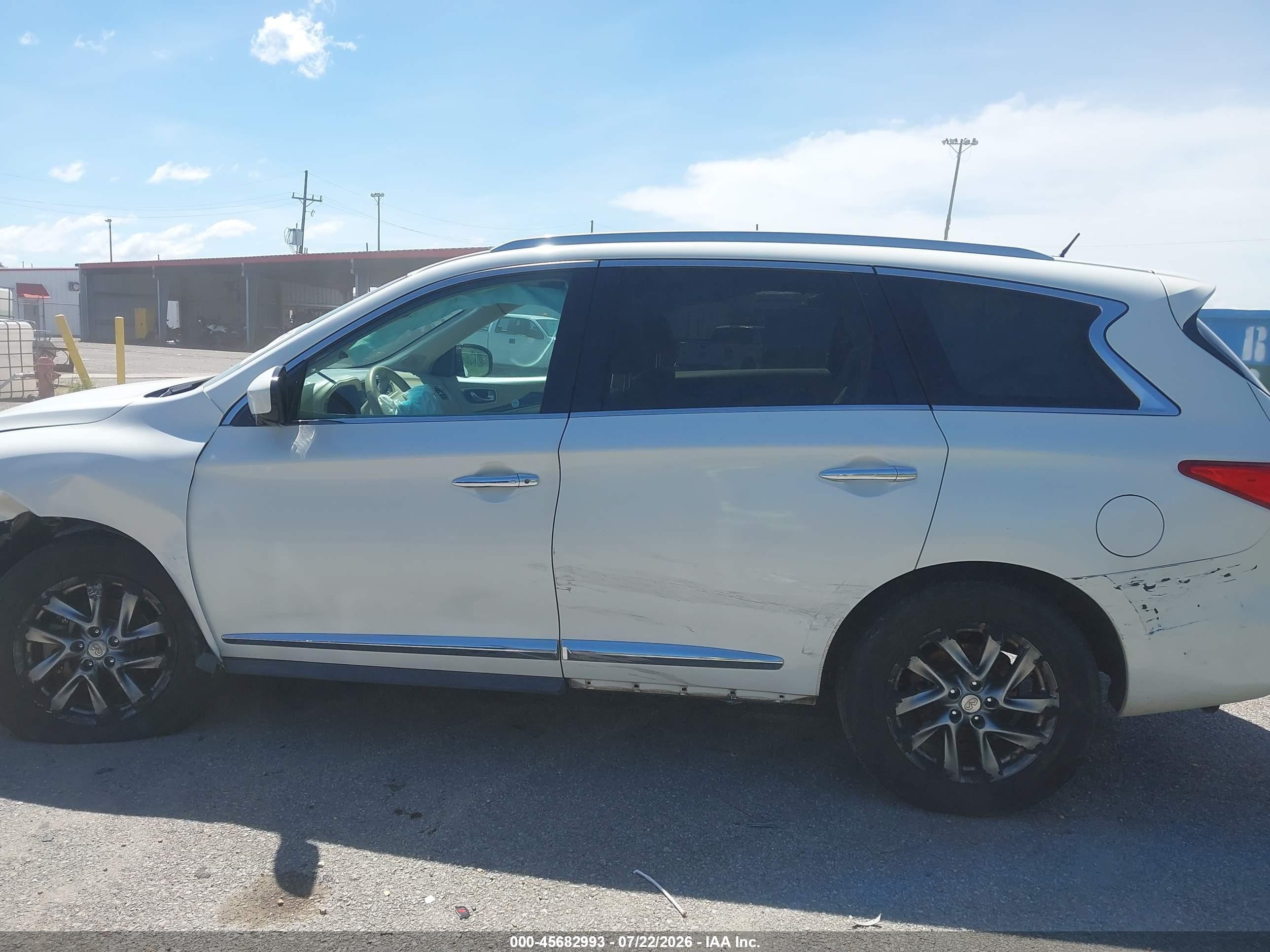 2013 Infiniti Jx35 White vin: 5N1AL0MN1DC352165