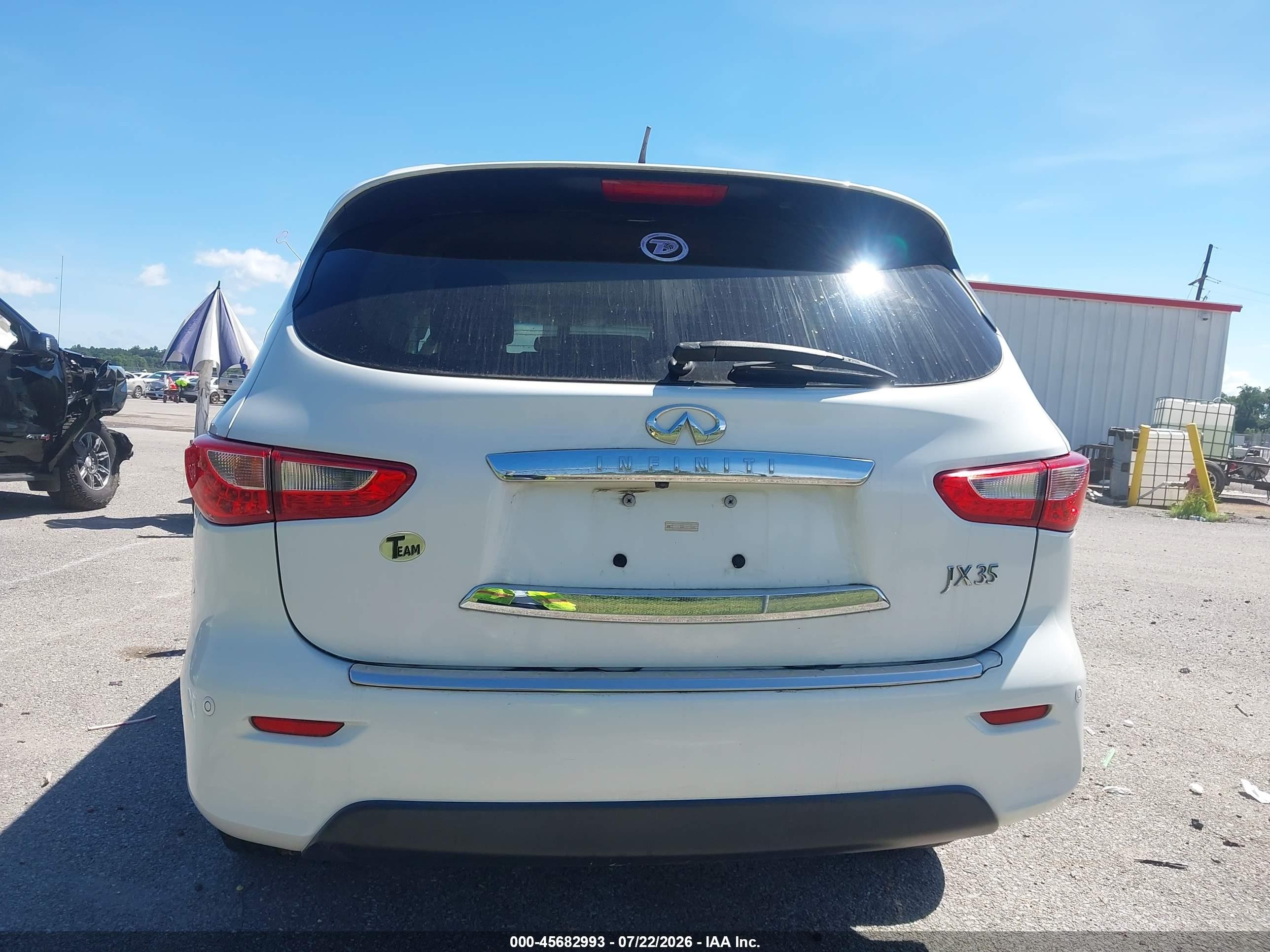 2013 Infiniti Jx35 White vin: 5N1AL0MN1DC352165