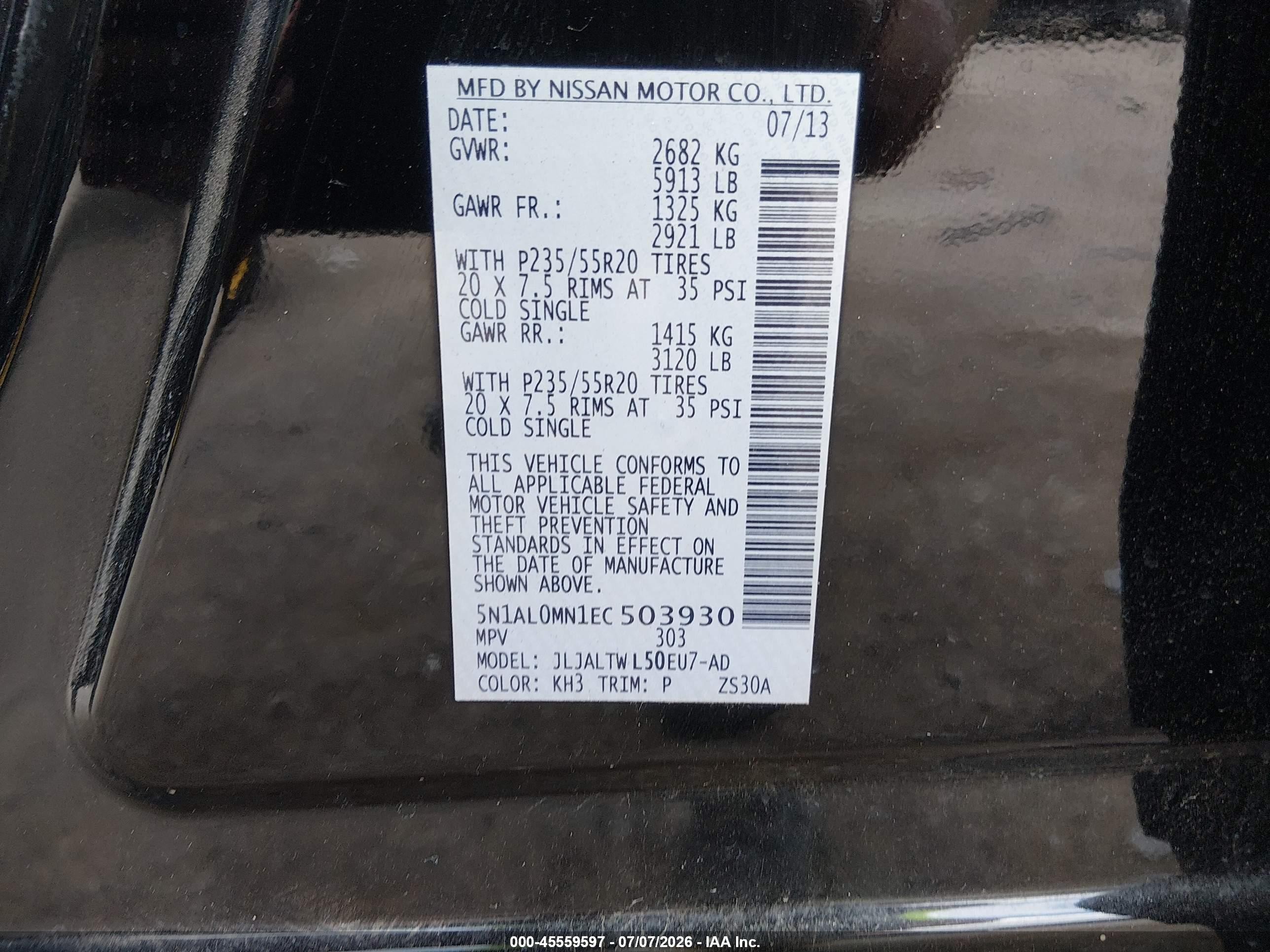 2014 Infiniti Qx60   Black vin: 5N1AL0MN1EC503930