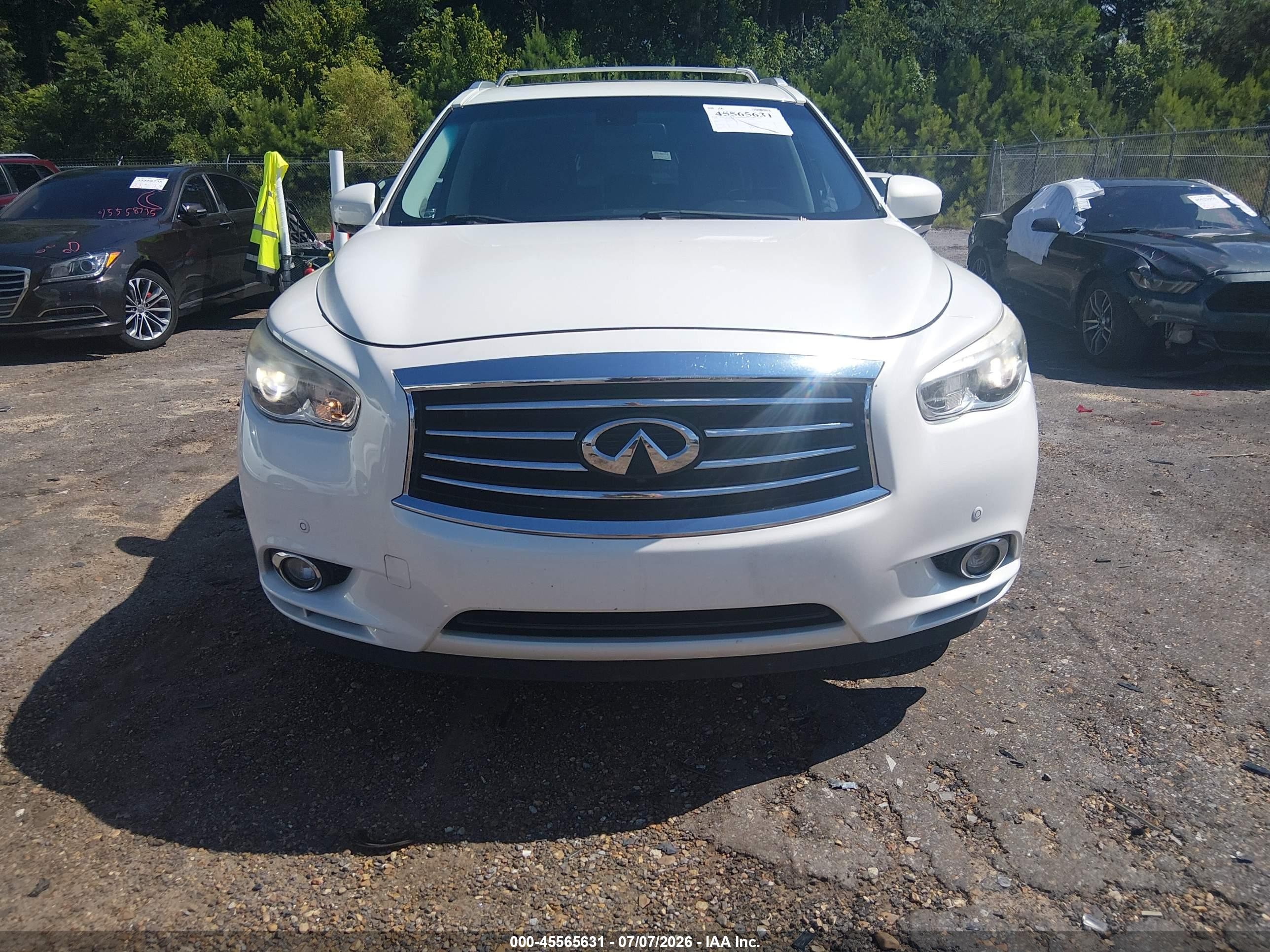 2014 Infiniti Qx60   White vin: 5N1AL0MN1EC536281