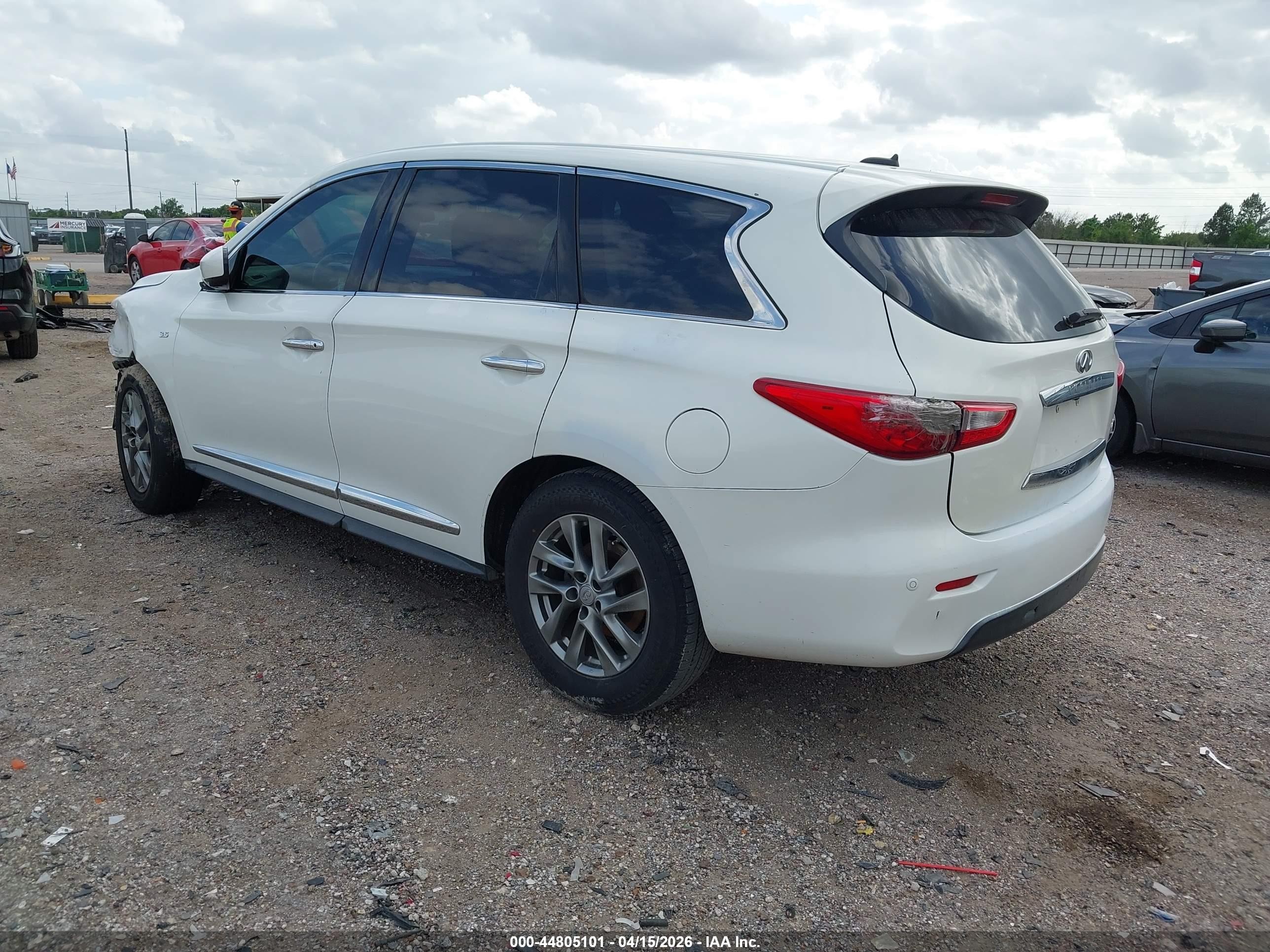 2014 Infiniti Qx60   White vin: 5N1AL0MN1EC541724