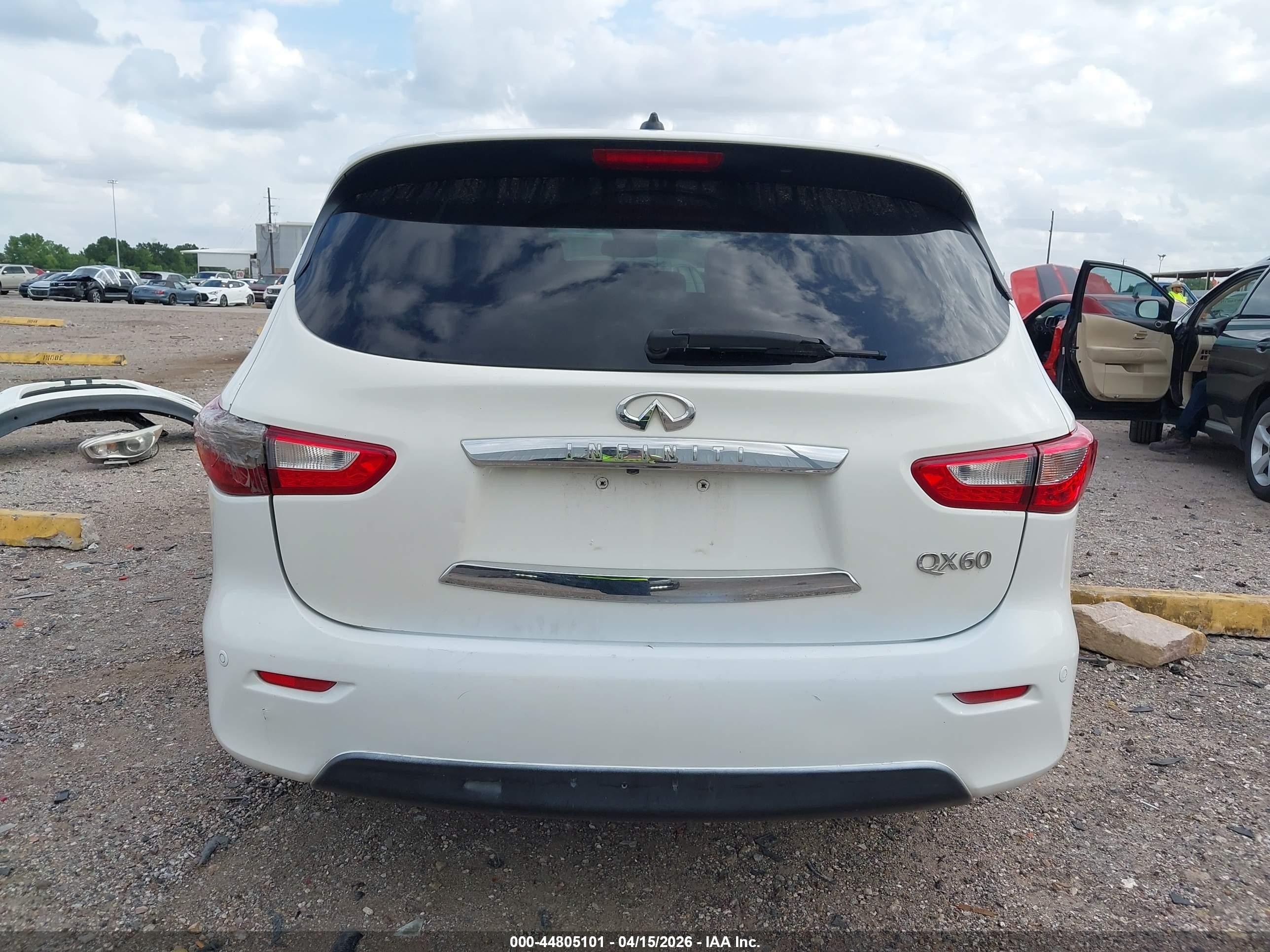 2014 Infiniti Qx60   White vin: 5N1AL0MN1EC541724