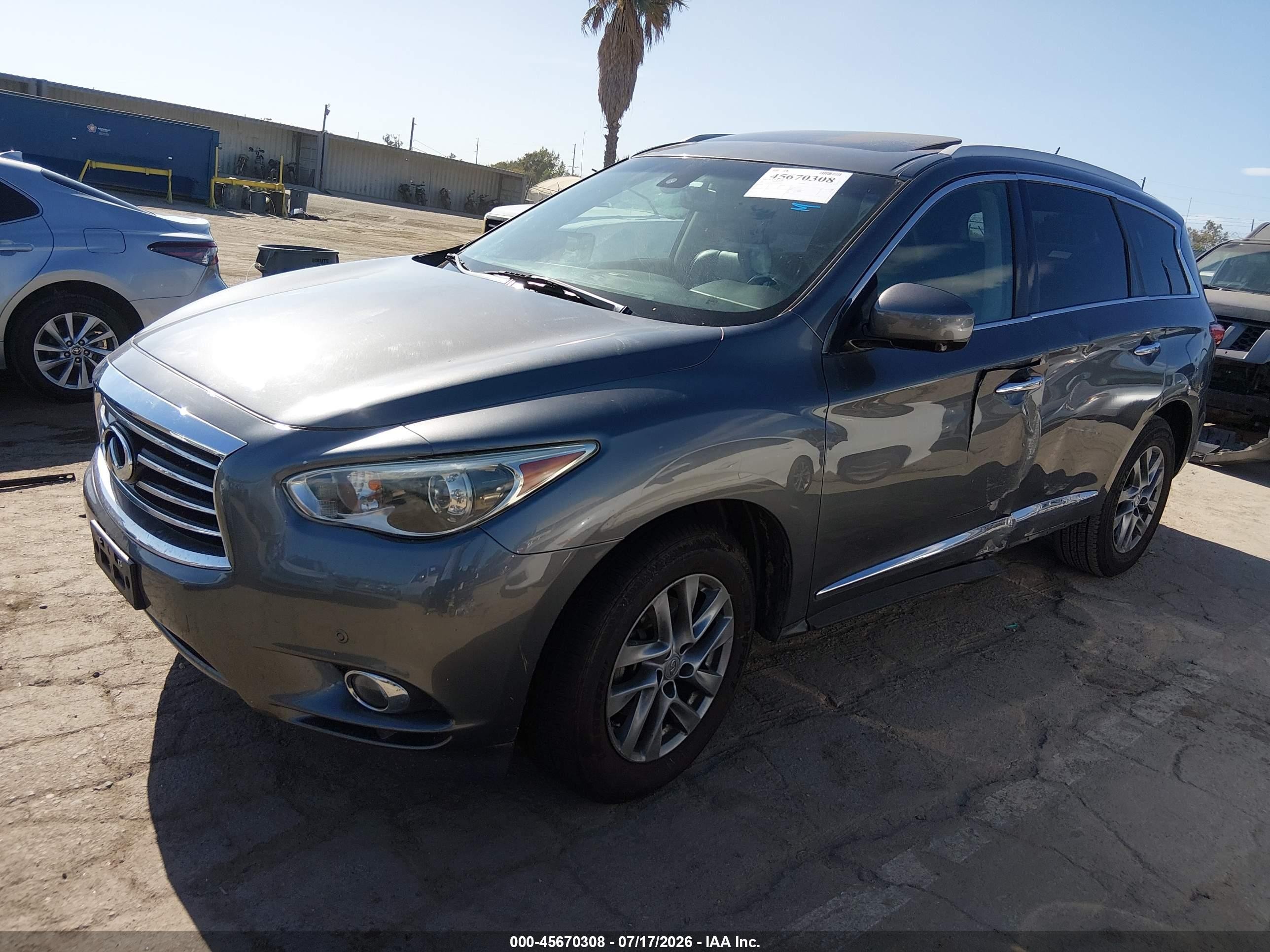 2015 Infiniti Qx60 Gray vin: 5N1AL0MN1FC522768