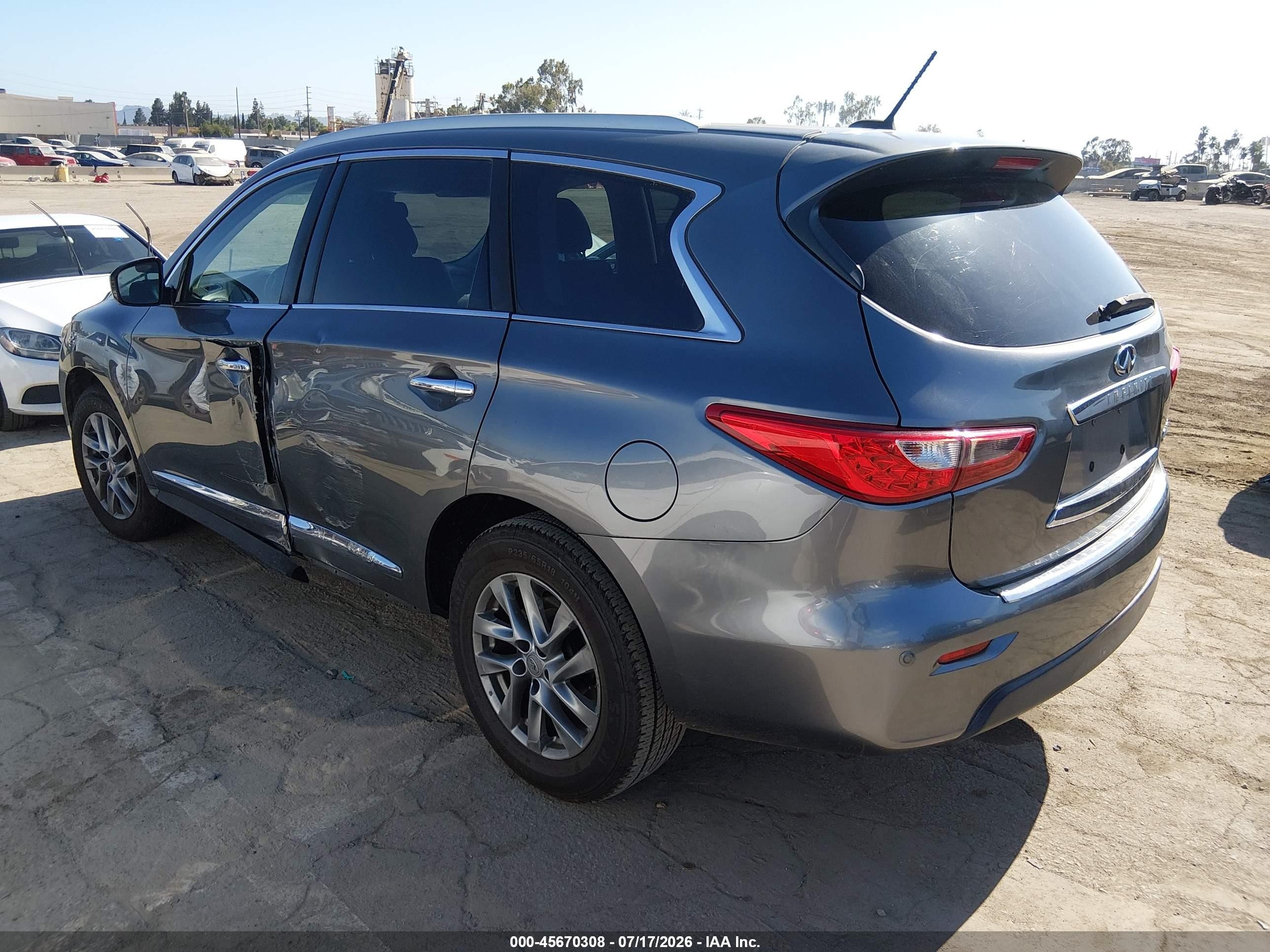 2015 Infiniti Qx60 Gray vin: 5N1AL0MN1FC522768