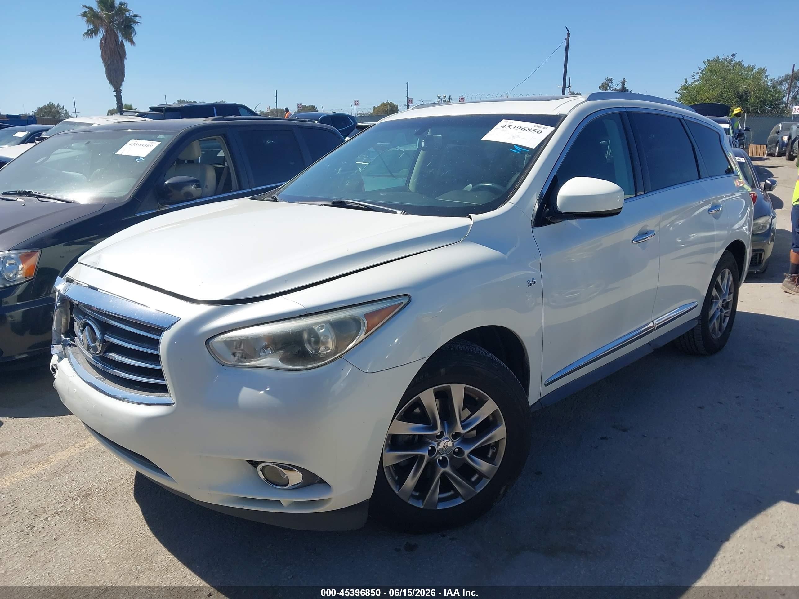 2015 Infiniti Qx60   White vin: 5N1AL0MN1FC537237