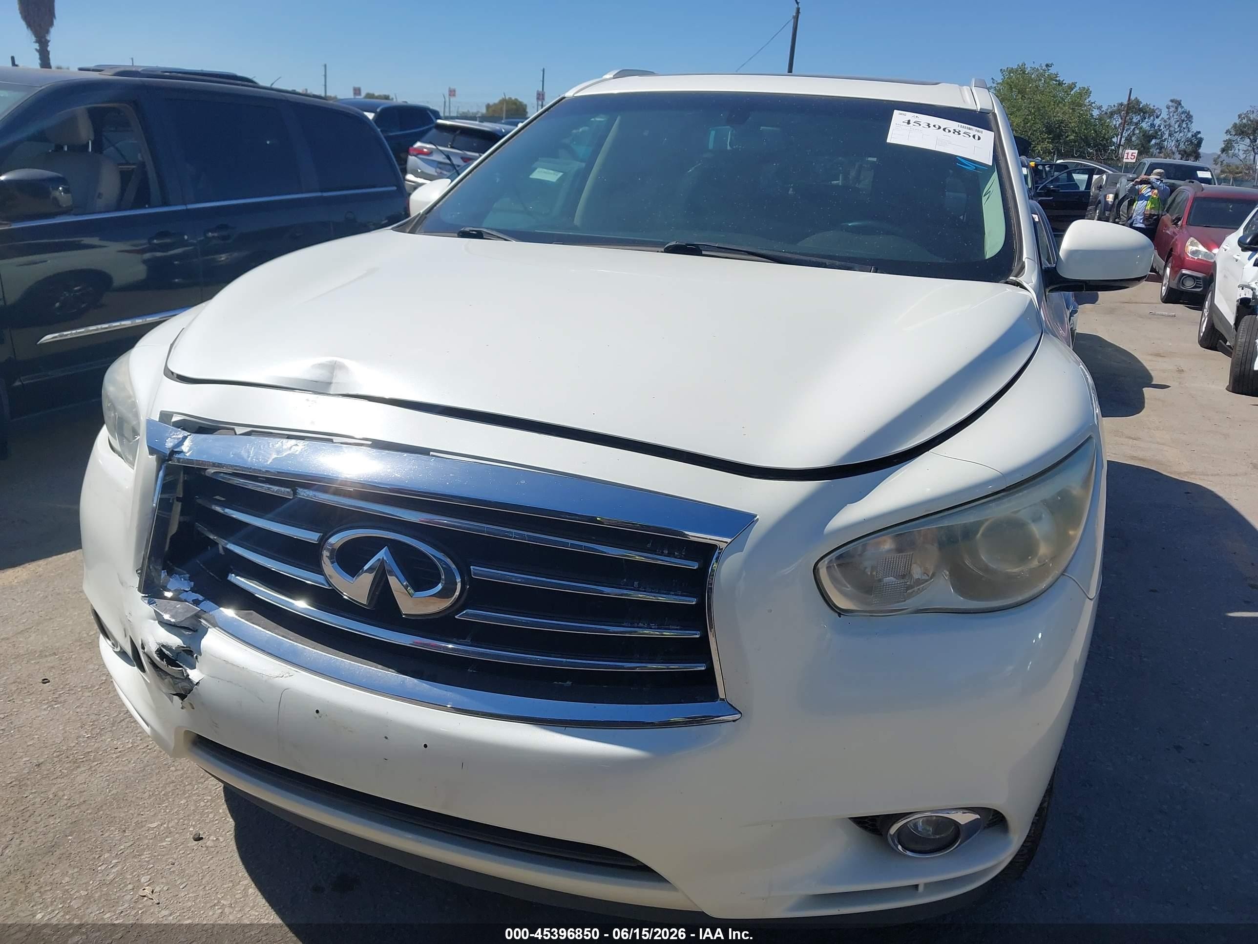 2015 Infiniti Qx60   White vin: 5N1AL0MN1FC537237
