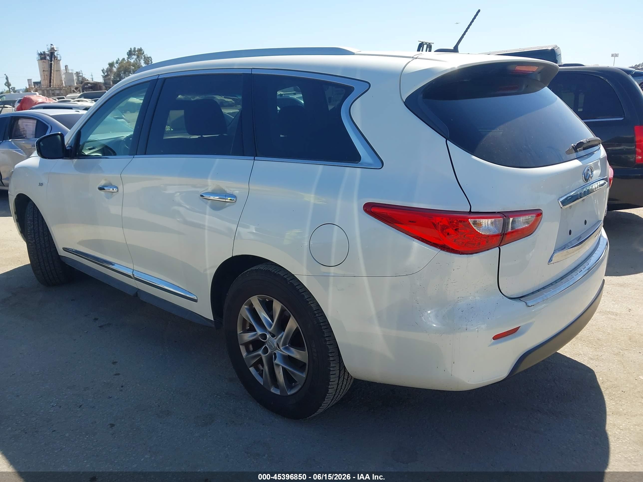 2015 Infiniti Qx60   White vin: 5N1AL0MN1FC537237