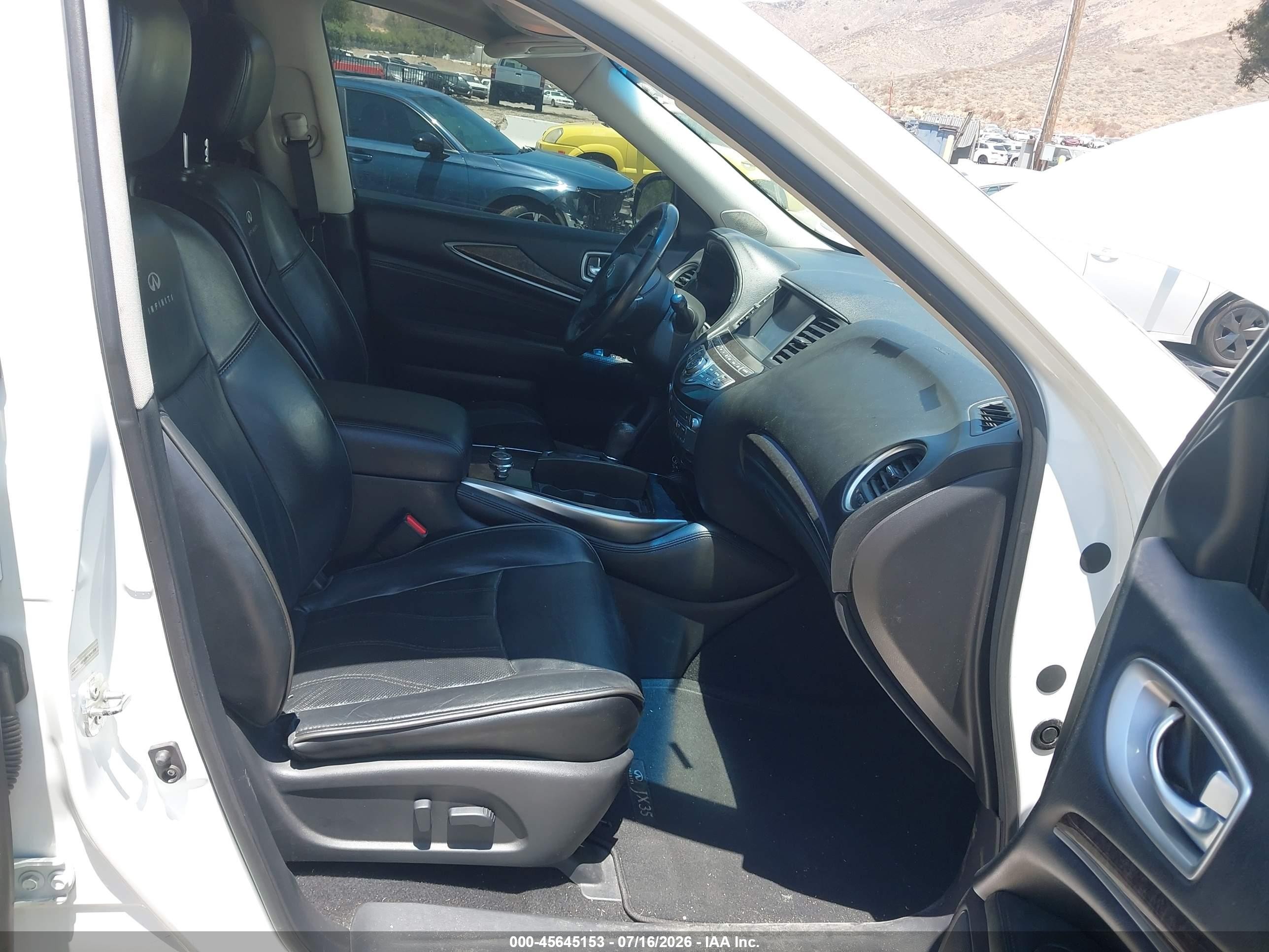 2013 Infiniti Jx35   White vin: 5N1AL0MN2DC351509
