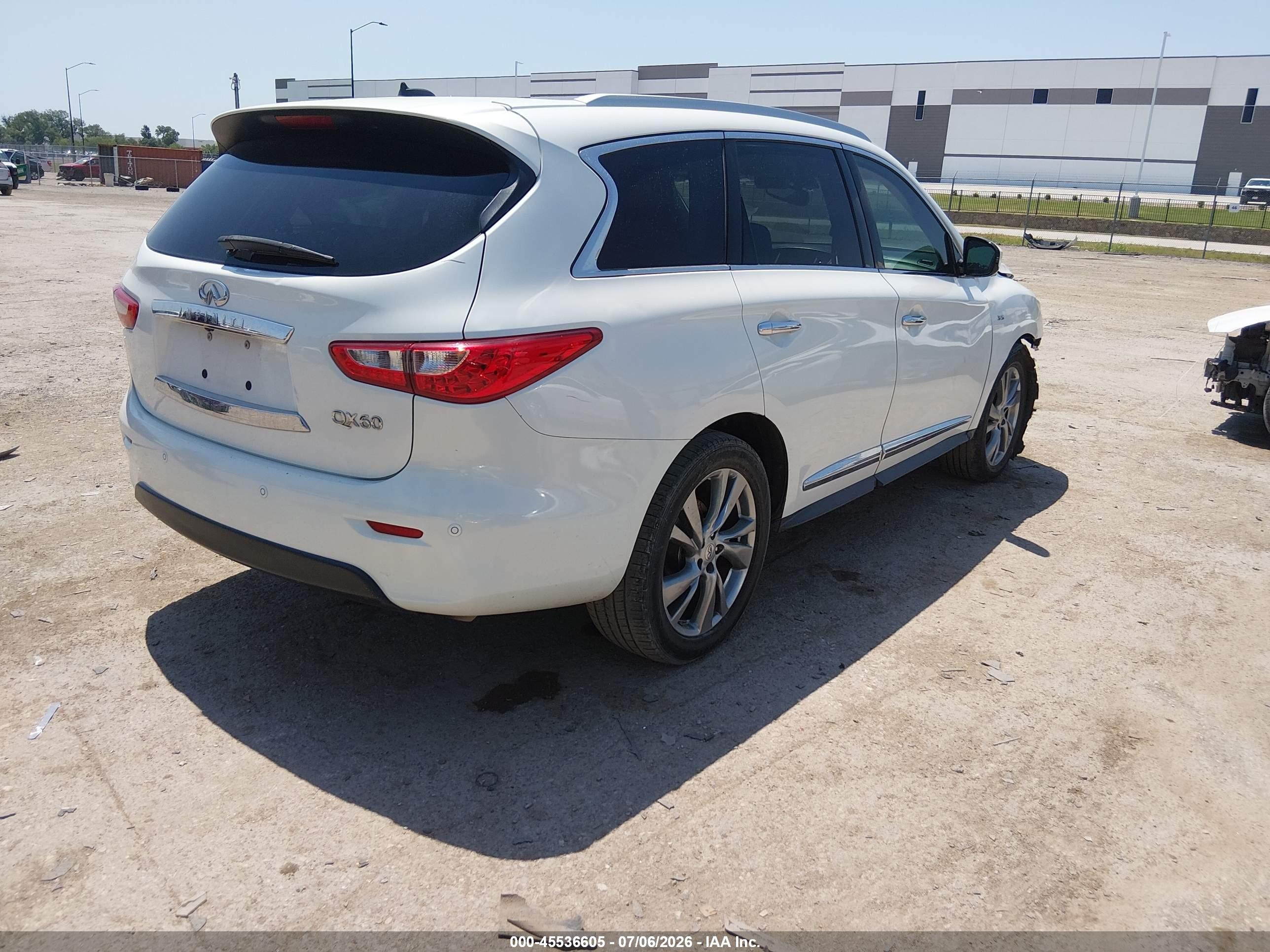 2014 Infiniti Qx60   White vin: 5N1AL0MN2EC546494