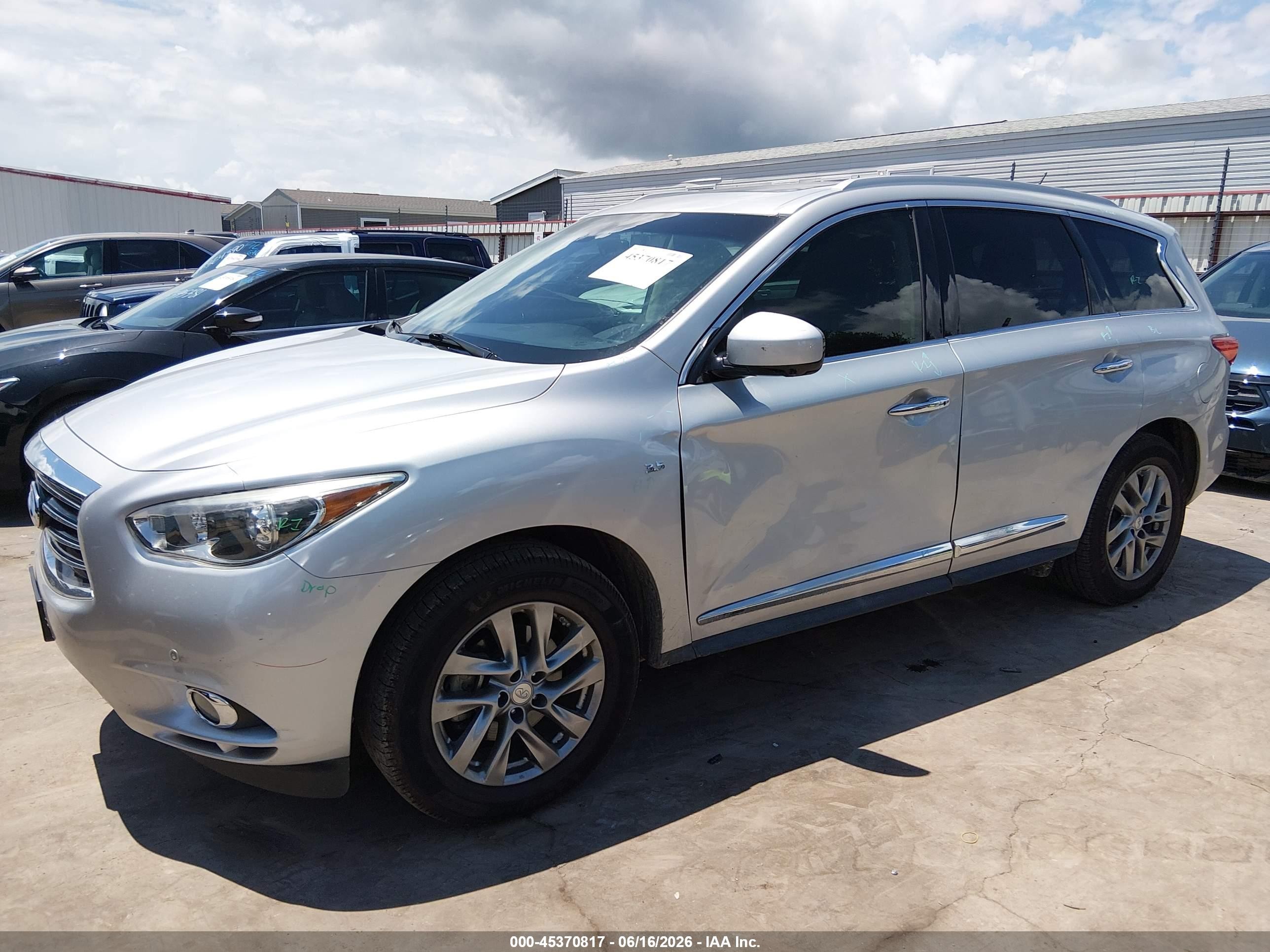 2015 Infiniti Qx60   Silver vin: 5N1AL0MN2FC516381