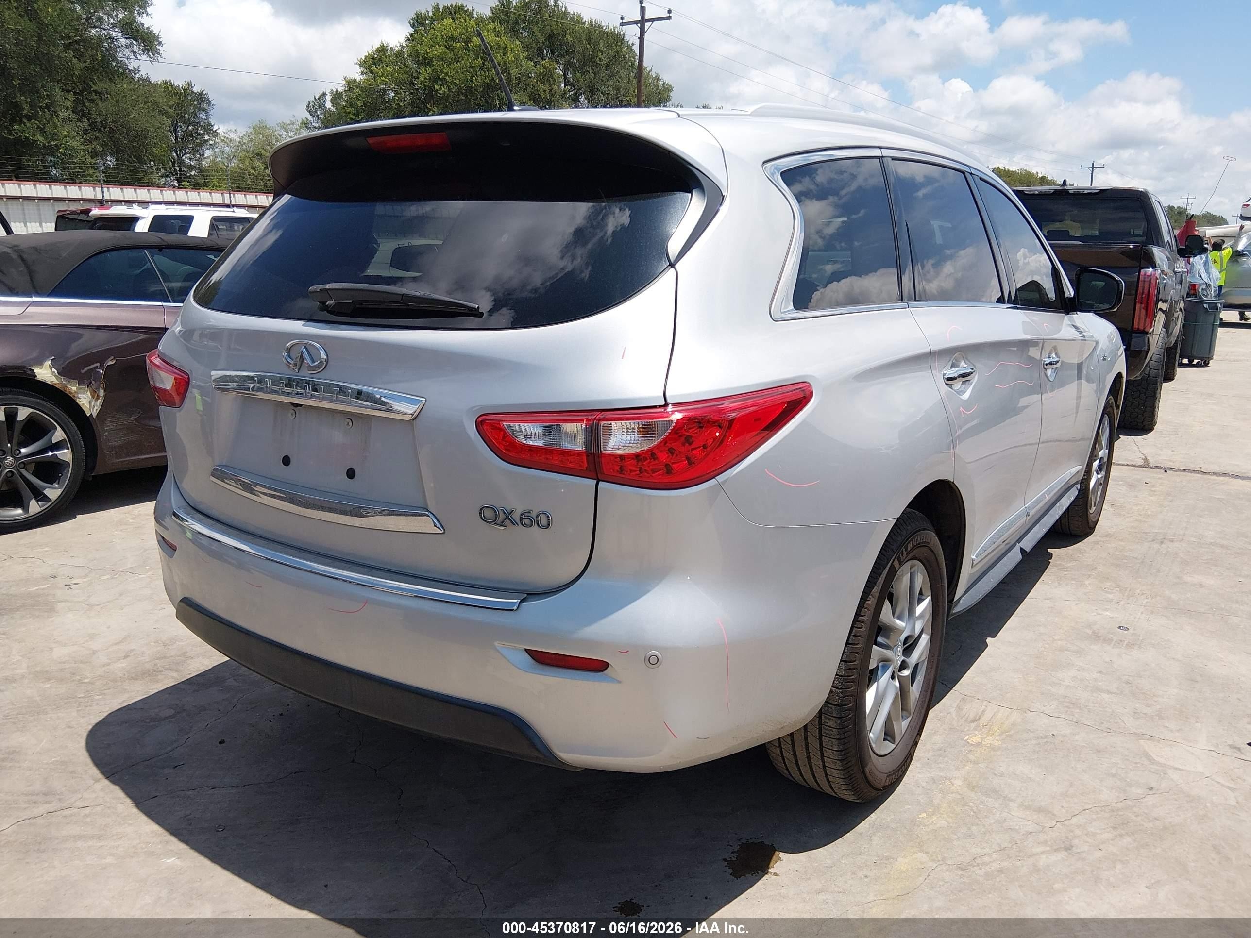 2015 Infiniti Qx60   Silver vin: 5N1AL0MN2FC516381