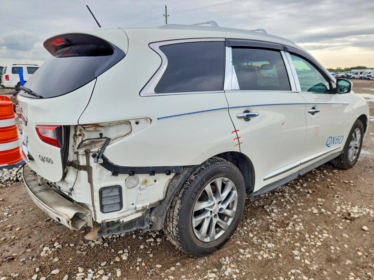 2015 Infiniti Qx60 Base White vin: 5N1AL0MN2FC538302