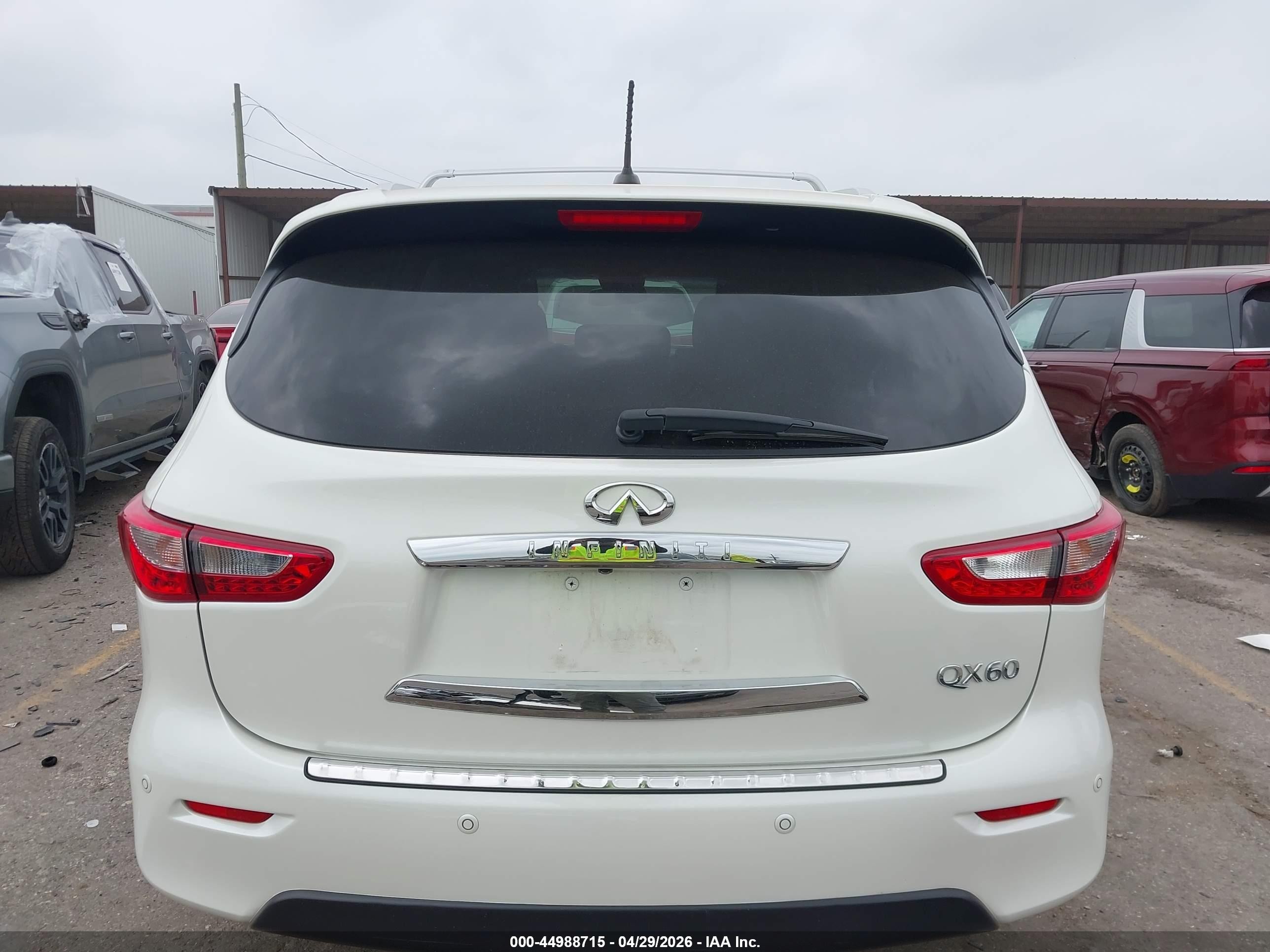 2015 Infiniti Qx60   White vin: 5N1AL0MN2FC538610