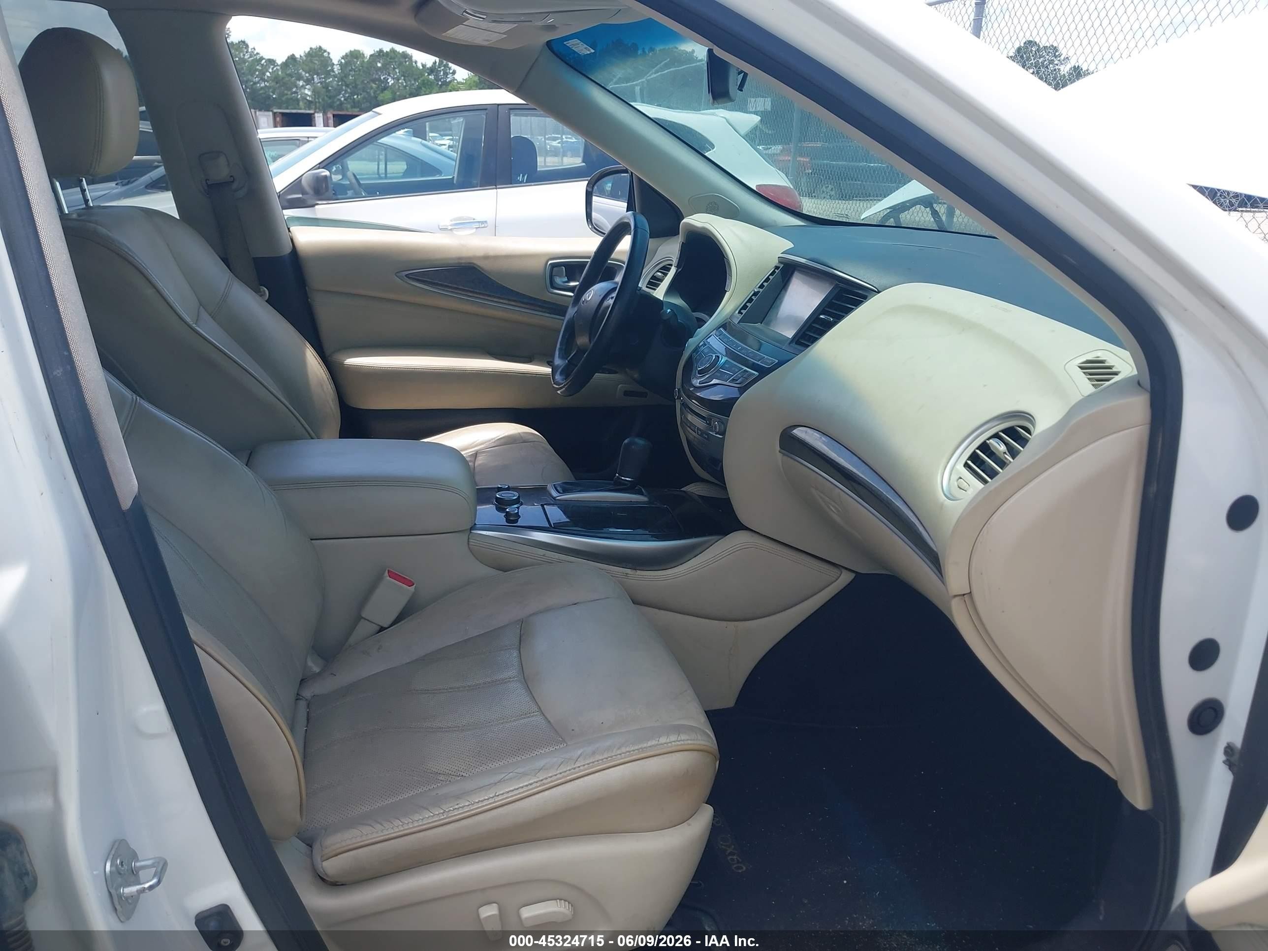 2015 Infiniti Qx60   White vin: 5N1AL0MN2FC541748
