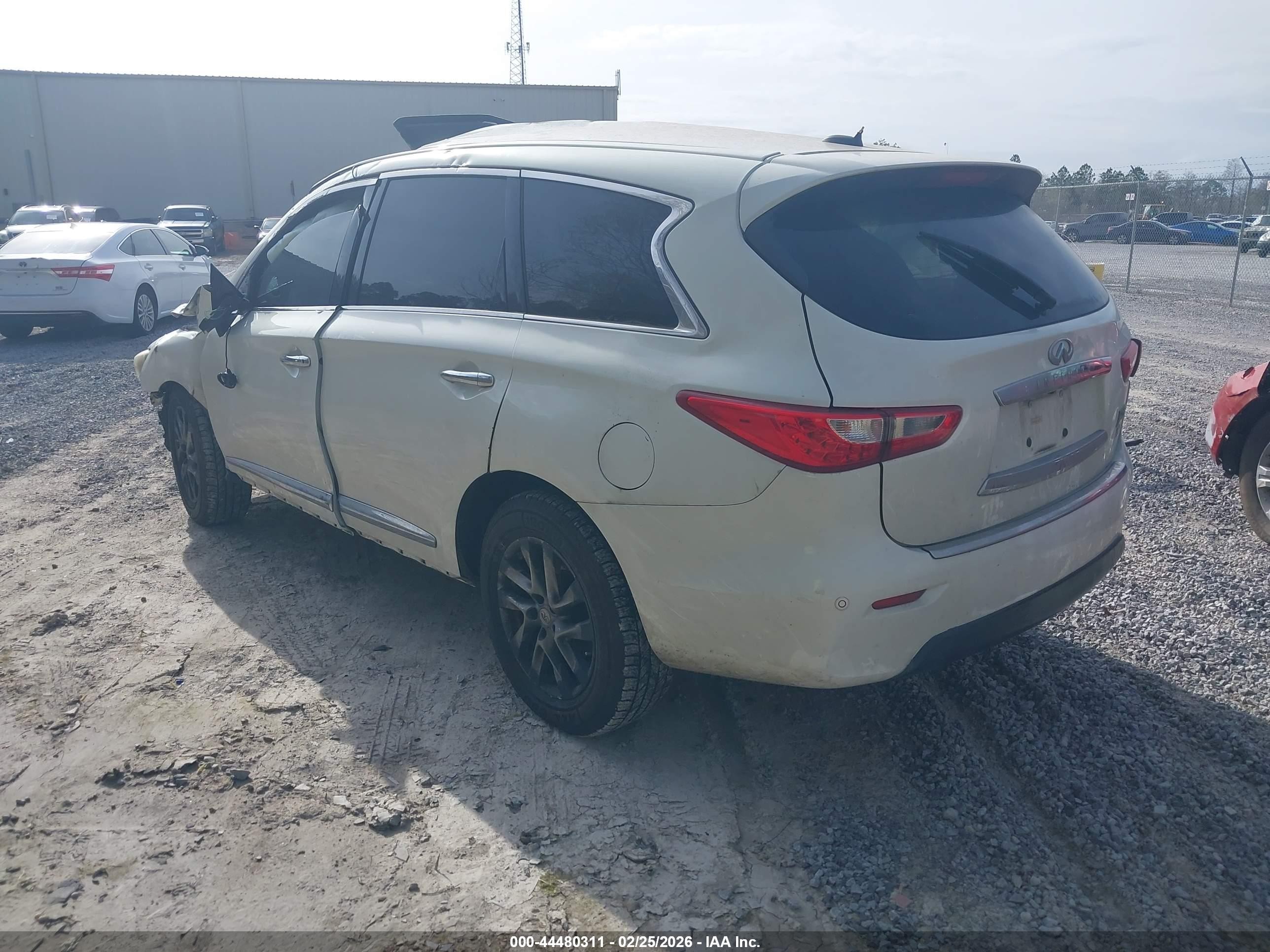 2013 Infiniti Jx35 White vin: 5N1AL0MN3DC335075