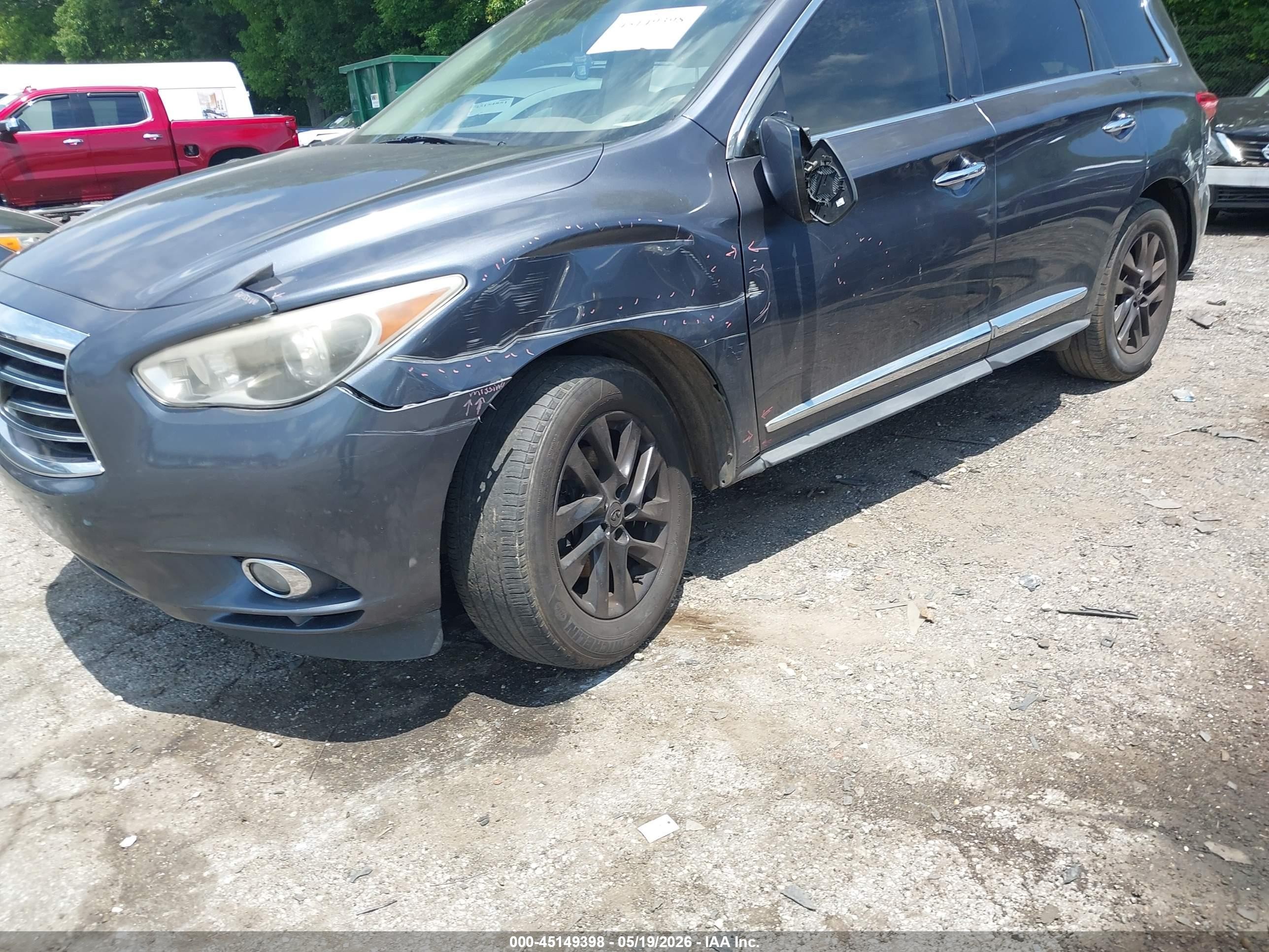 2013 Infiniti Jx35   Gray vin: 5N1AL0MN3DC346657