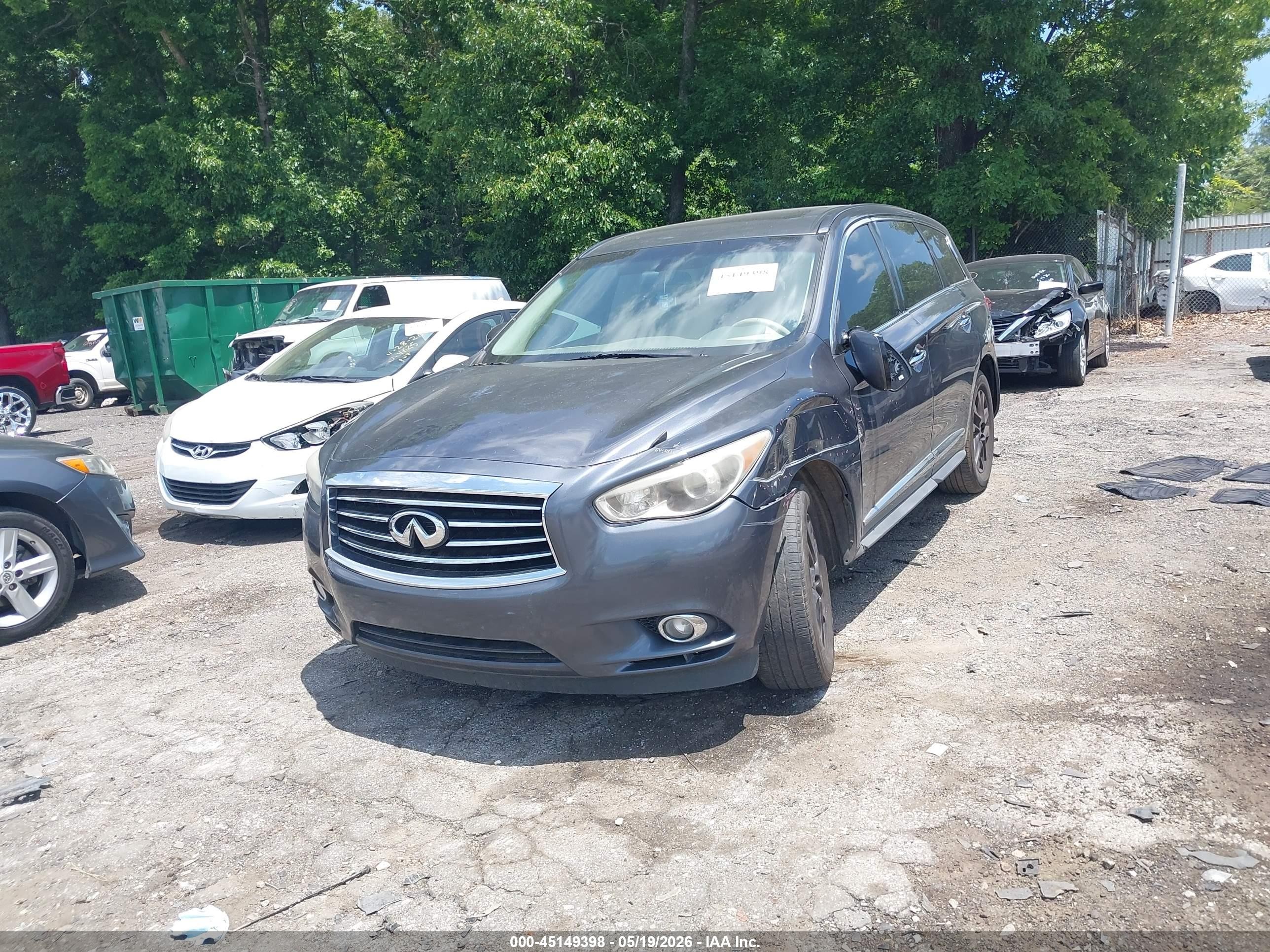 2013 Infiniti Jx35   Gray vin: 5N1AL0MN3DC346657