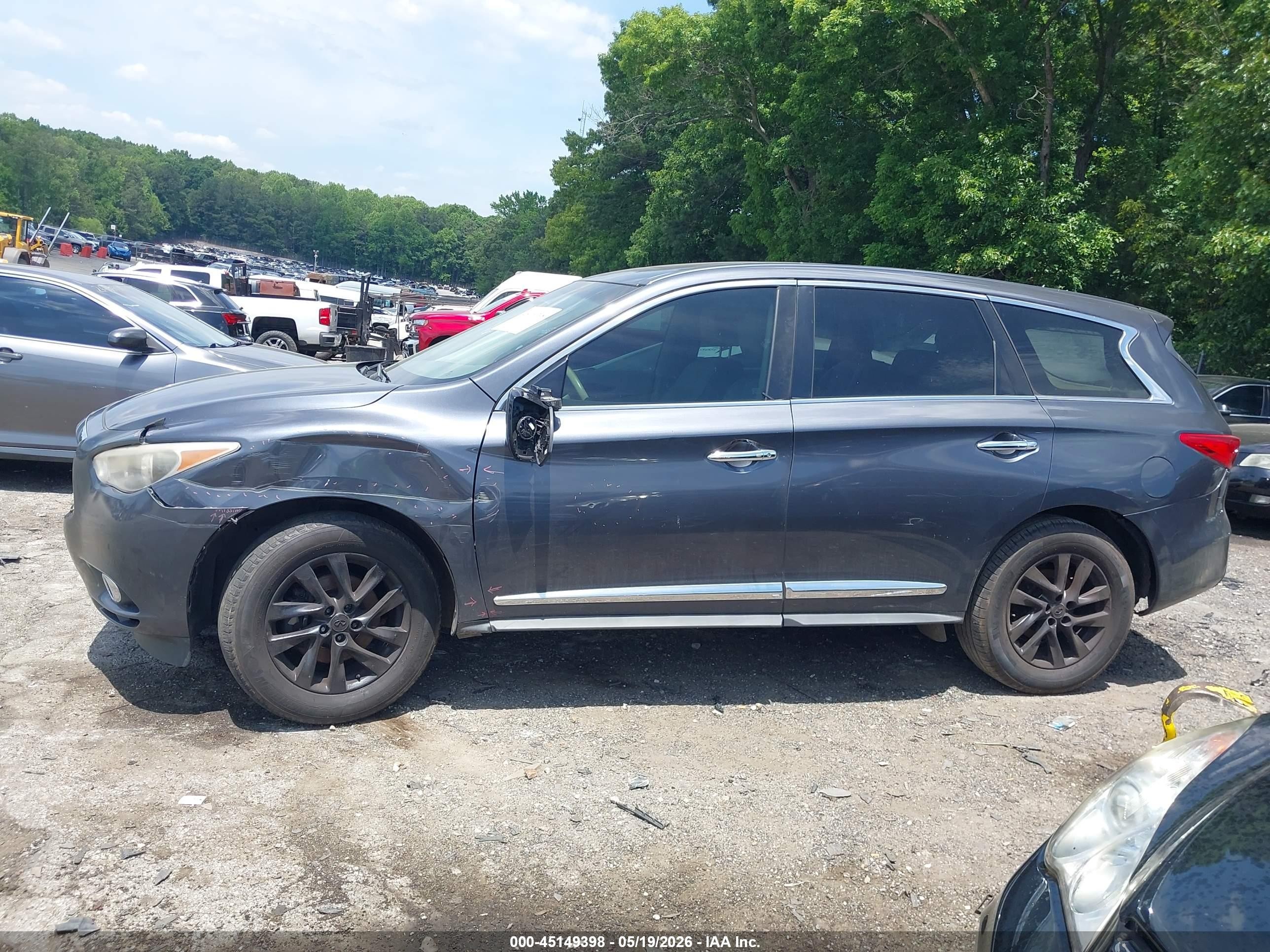 2013 Infiniti Jx35   Gray vin: 5N1AL0MN3DC346657