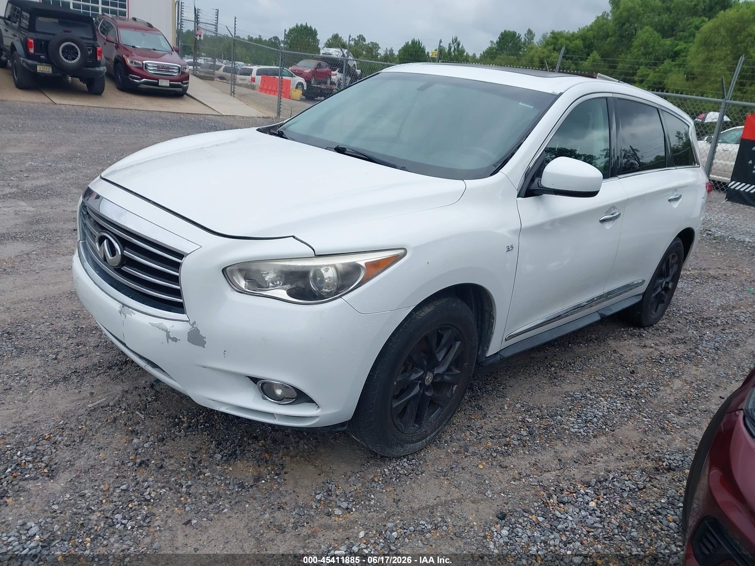 2014 Infiniti Qx60 White vin: 5N1AL0MN3EC518378