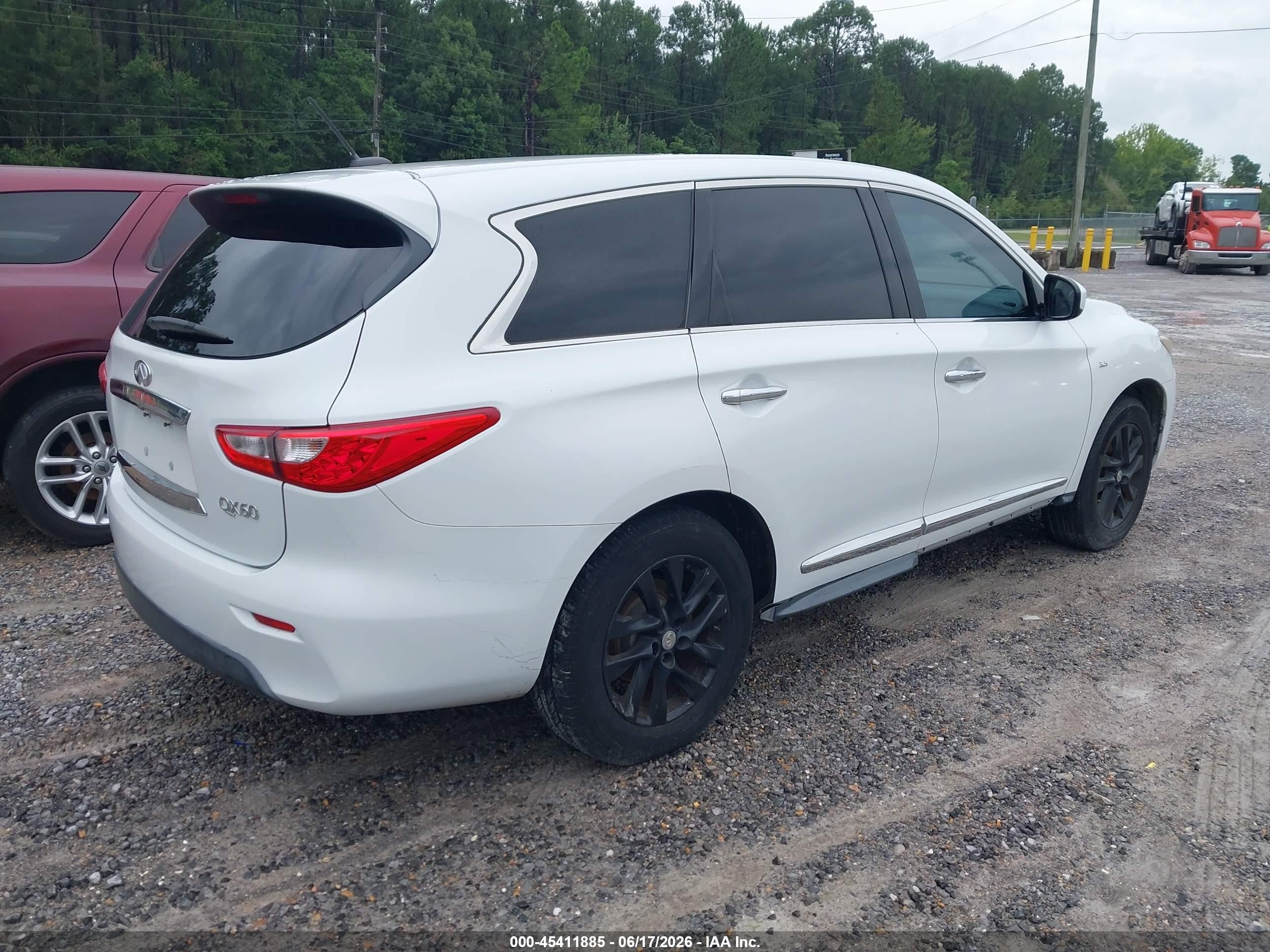 2014 Infiniti Qx60 White vin: 5N1AL0MN3EC518378